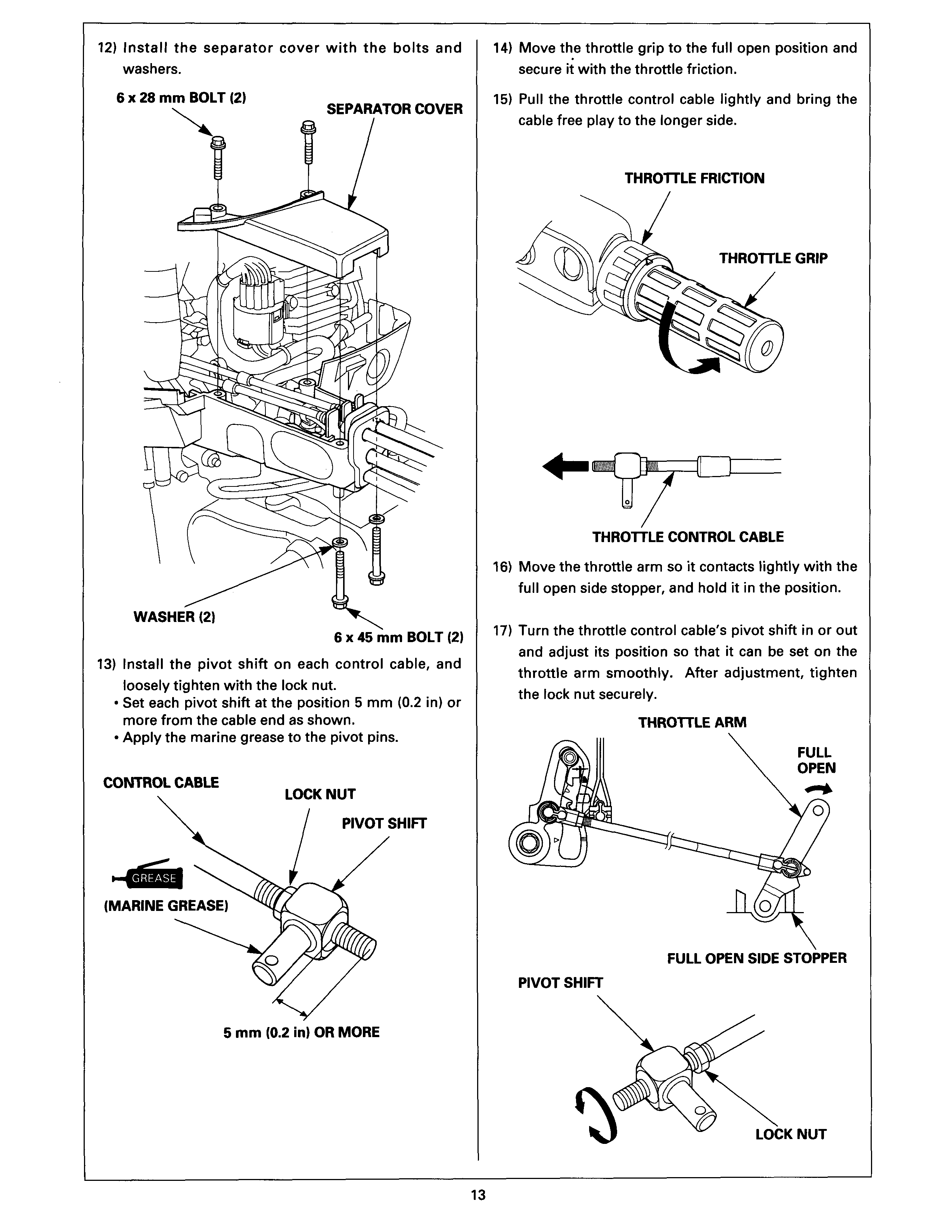 Honda Outboard Set Up Installation And Pre Delivery Bf25d Bf30d Manual ...