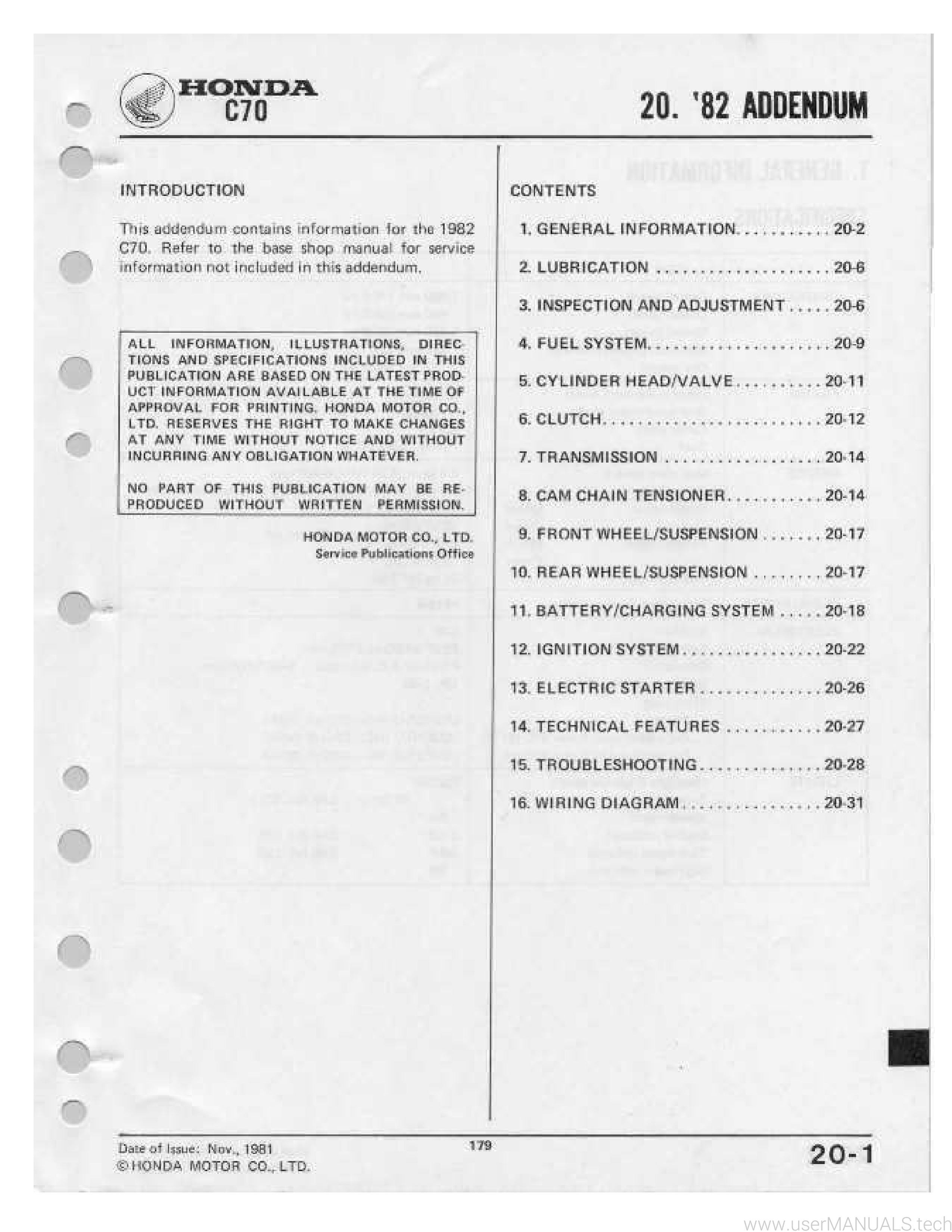 Honda C70 Manual, Page: 18