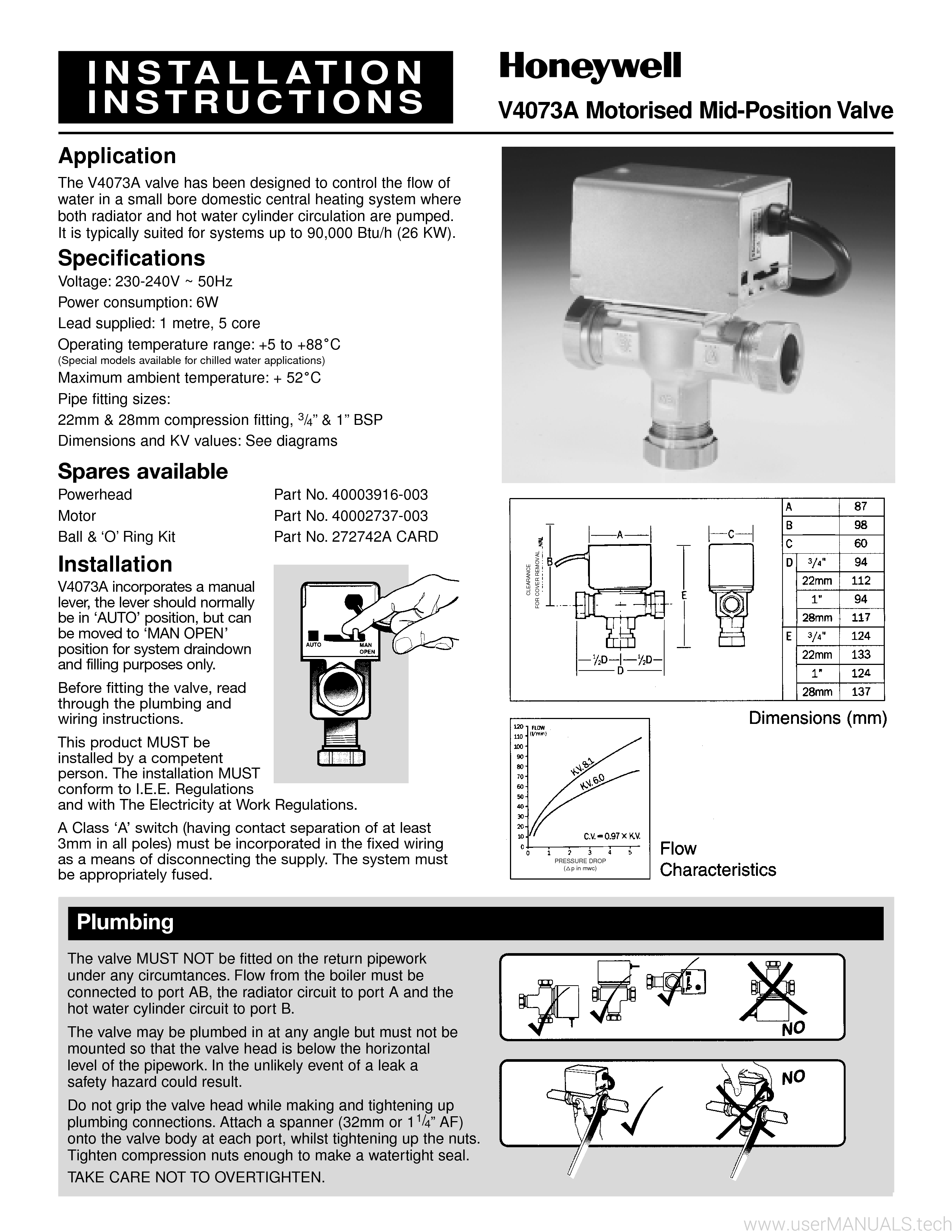 Pentair 3 Way Valve Manual