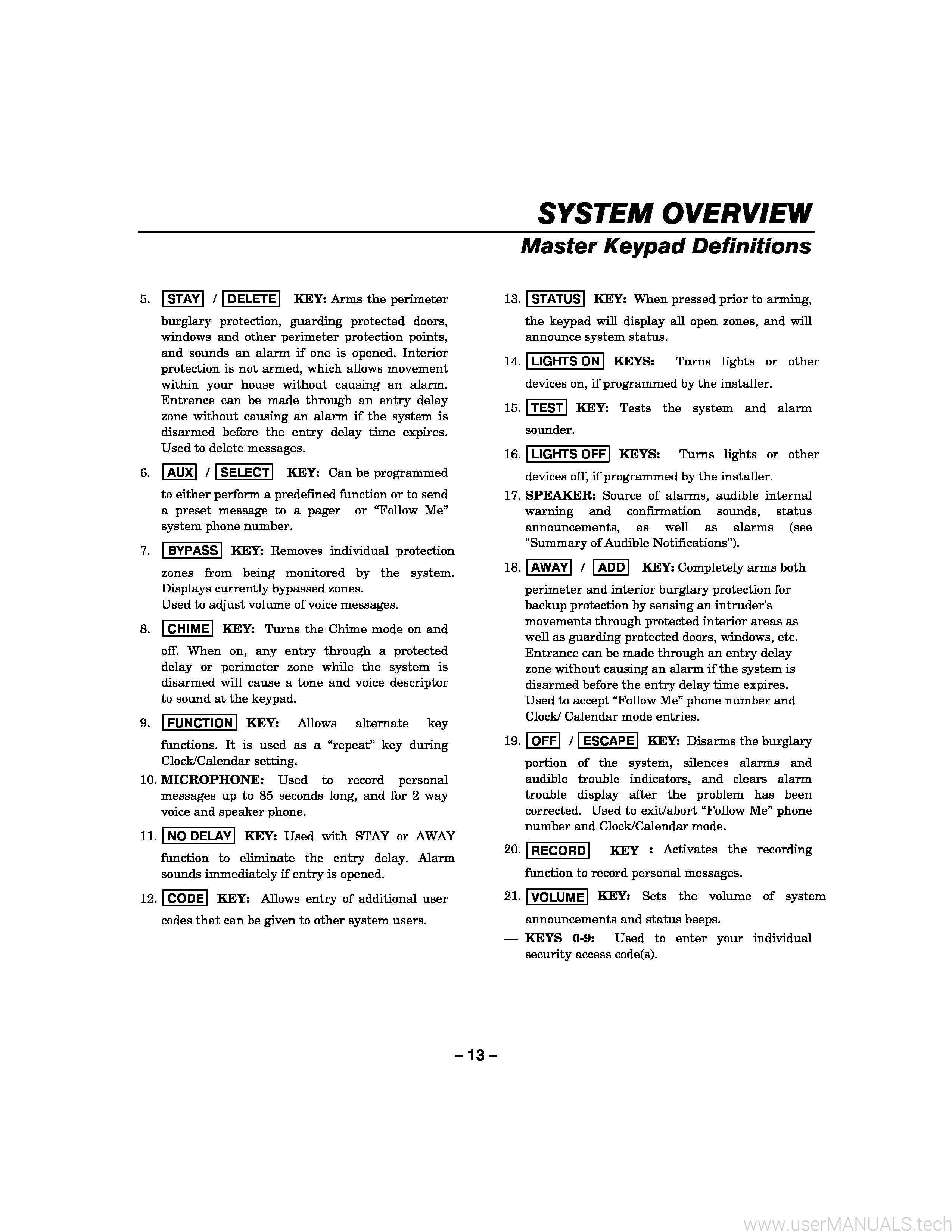 Honeywell control panel LYNX Plus User Manual, Page: 2