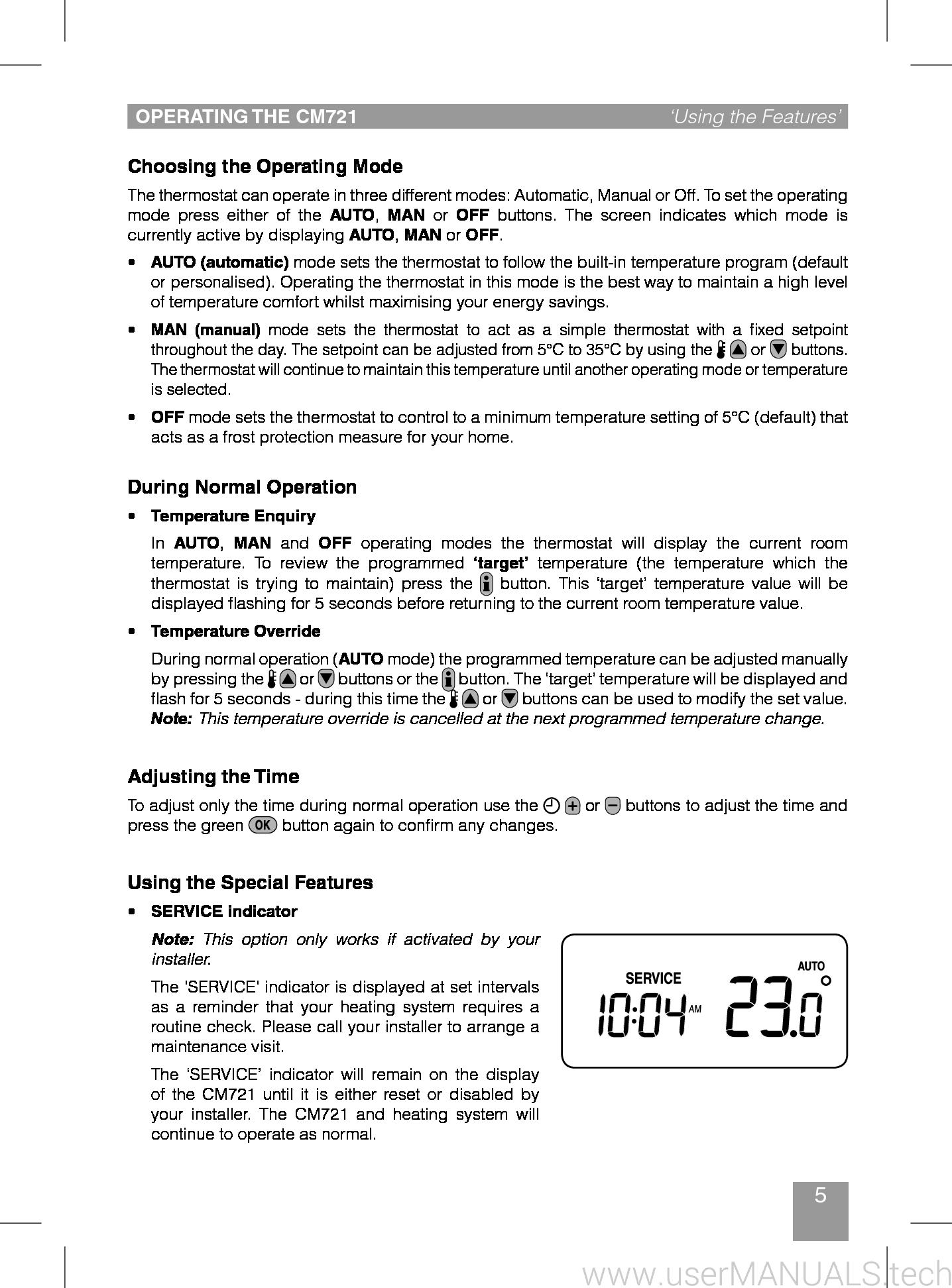 Honeywell thermostat CM721 1 Day Wireless Programmable Thermostat User ...