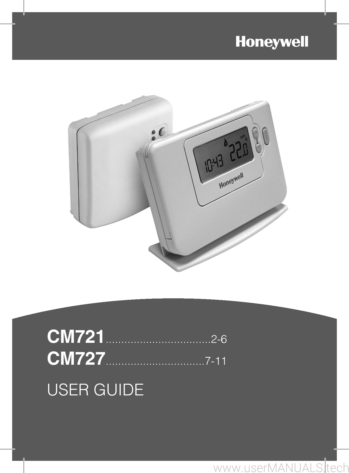 Honeywell thermostat CM727 7 Day Wireless Programmable Thermostat User ...