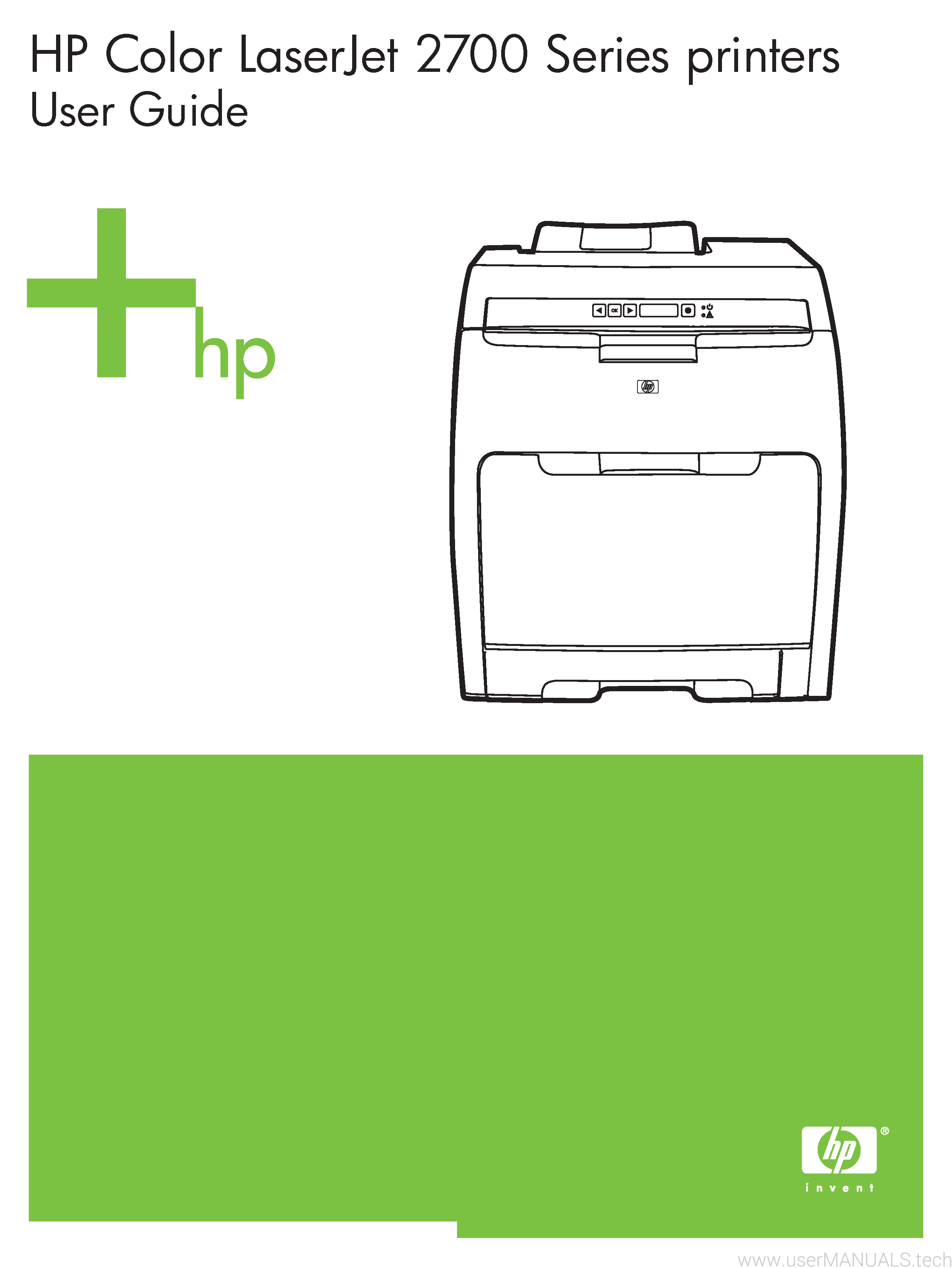 HP Color LaserJet 2700 User Manual