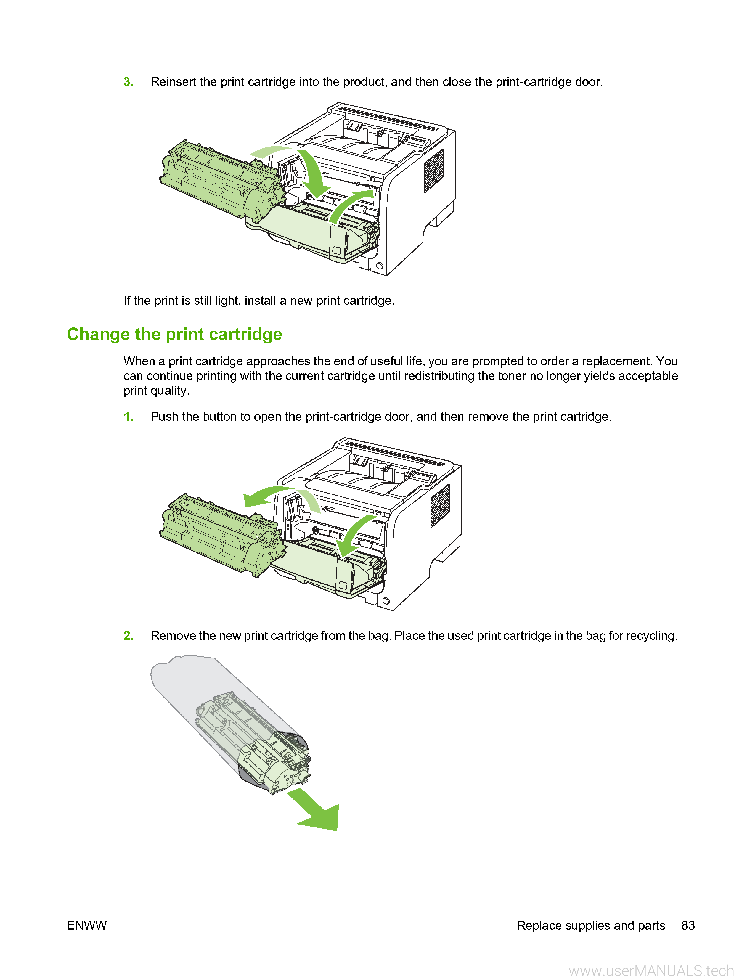 hp p2055dn printer manual