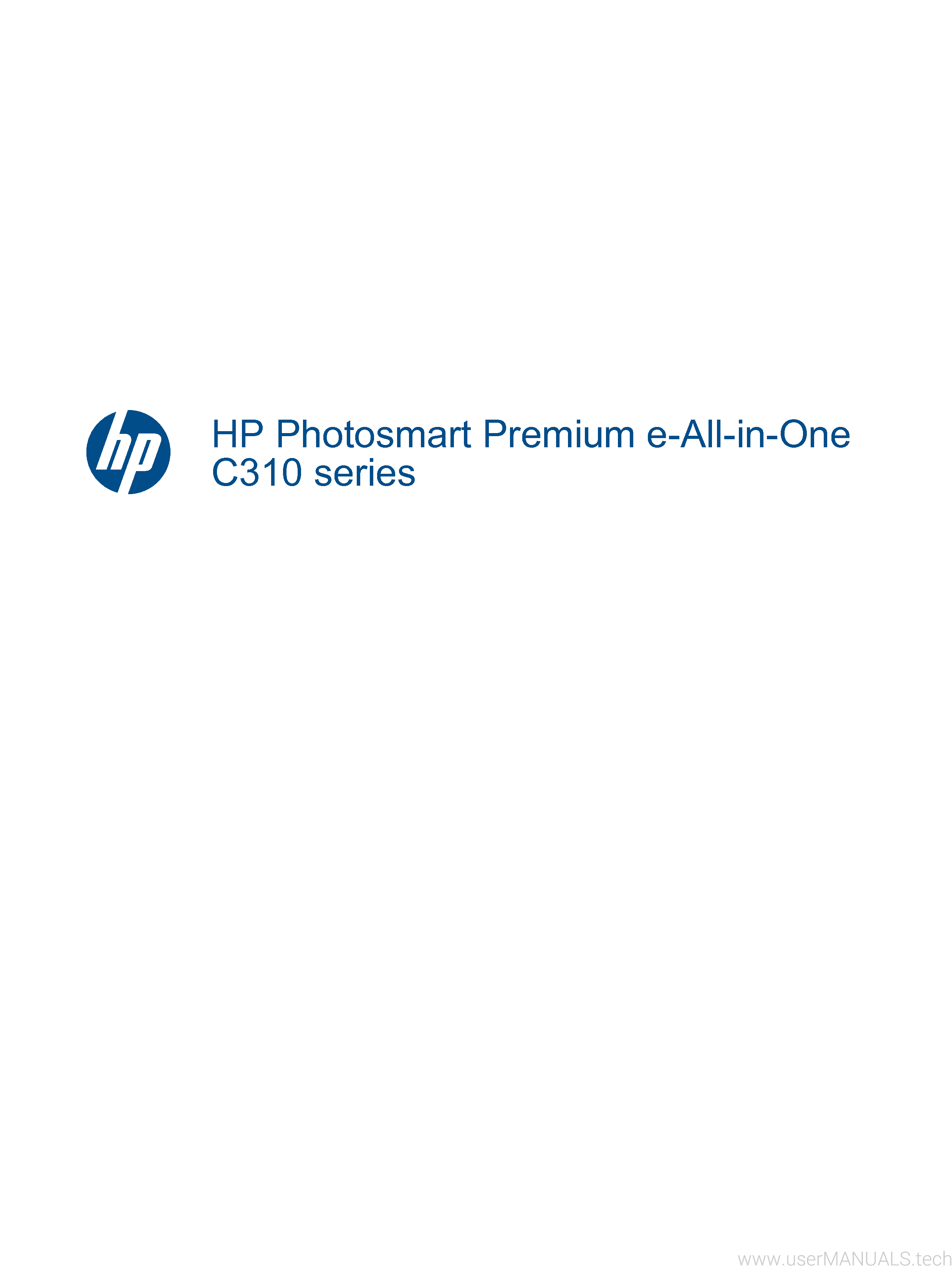 HP Photosmart Premium E All In One Printer C310a User Manual