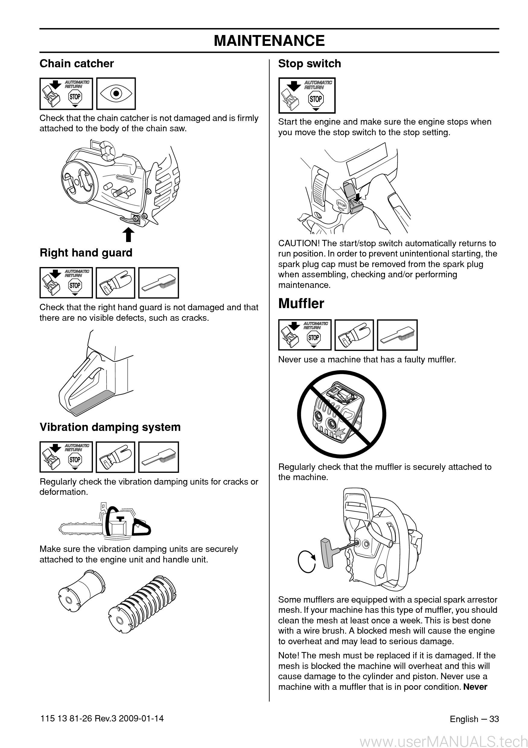Husqvarna 450 X Torq Owners Manual, Page 4