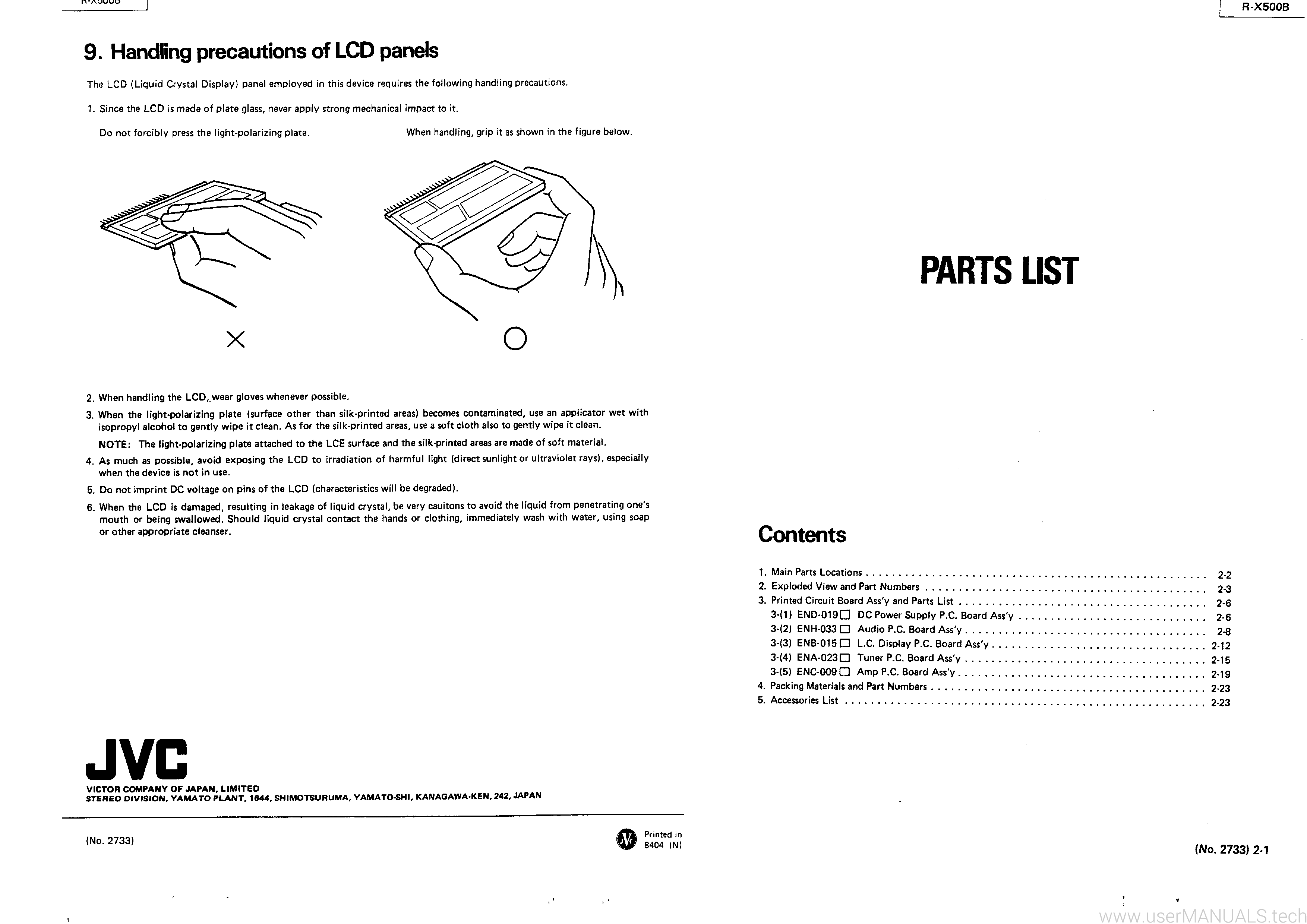 JVC R X500 Service Manual, Page: 2