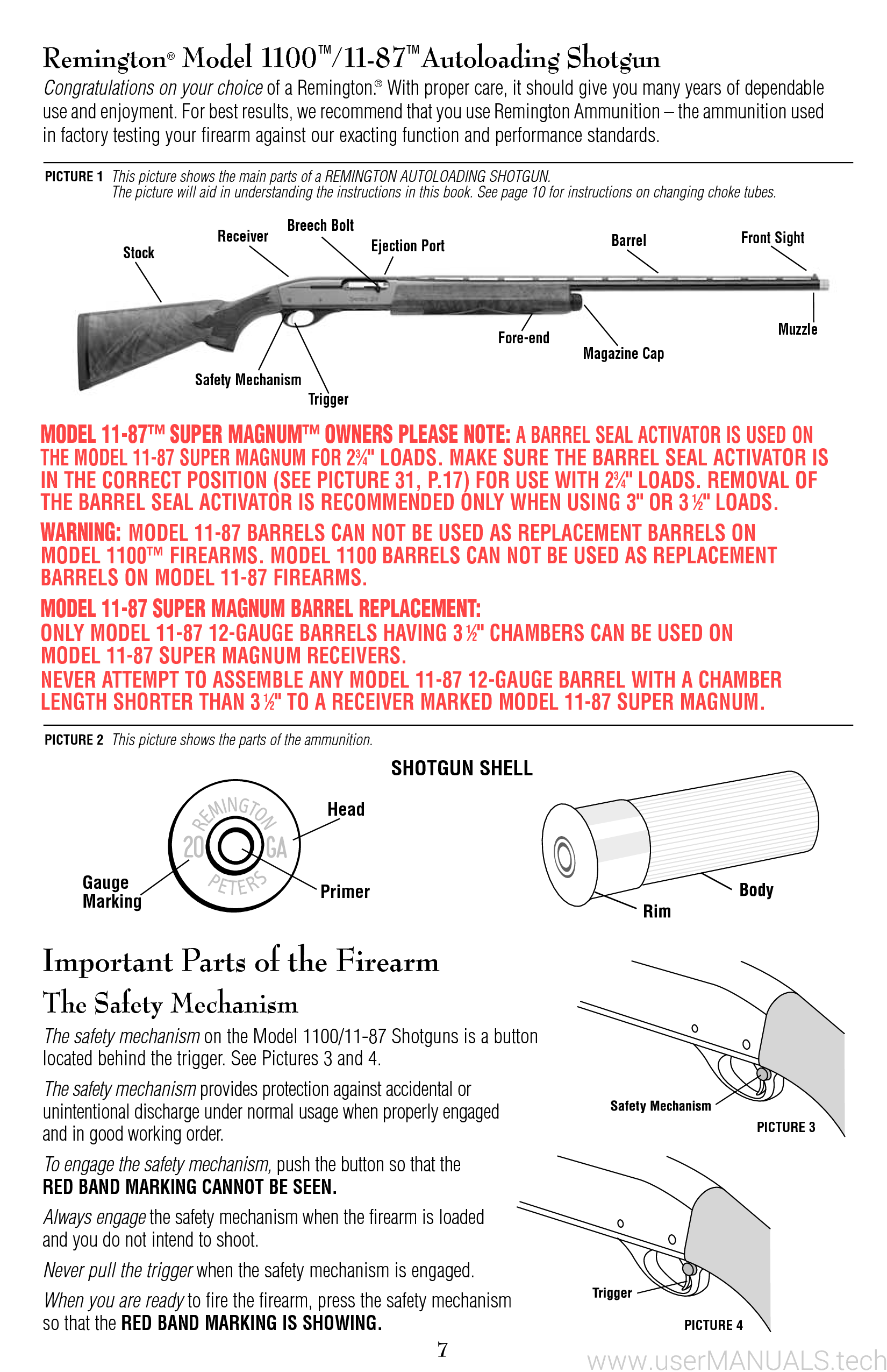 Remington 1100 Shotgun Parts Diagram