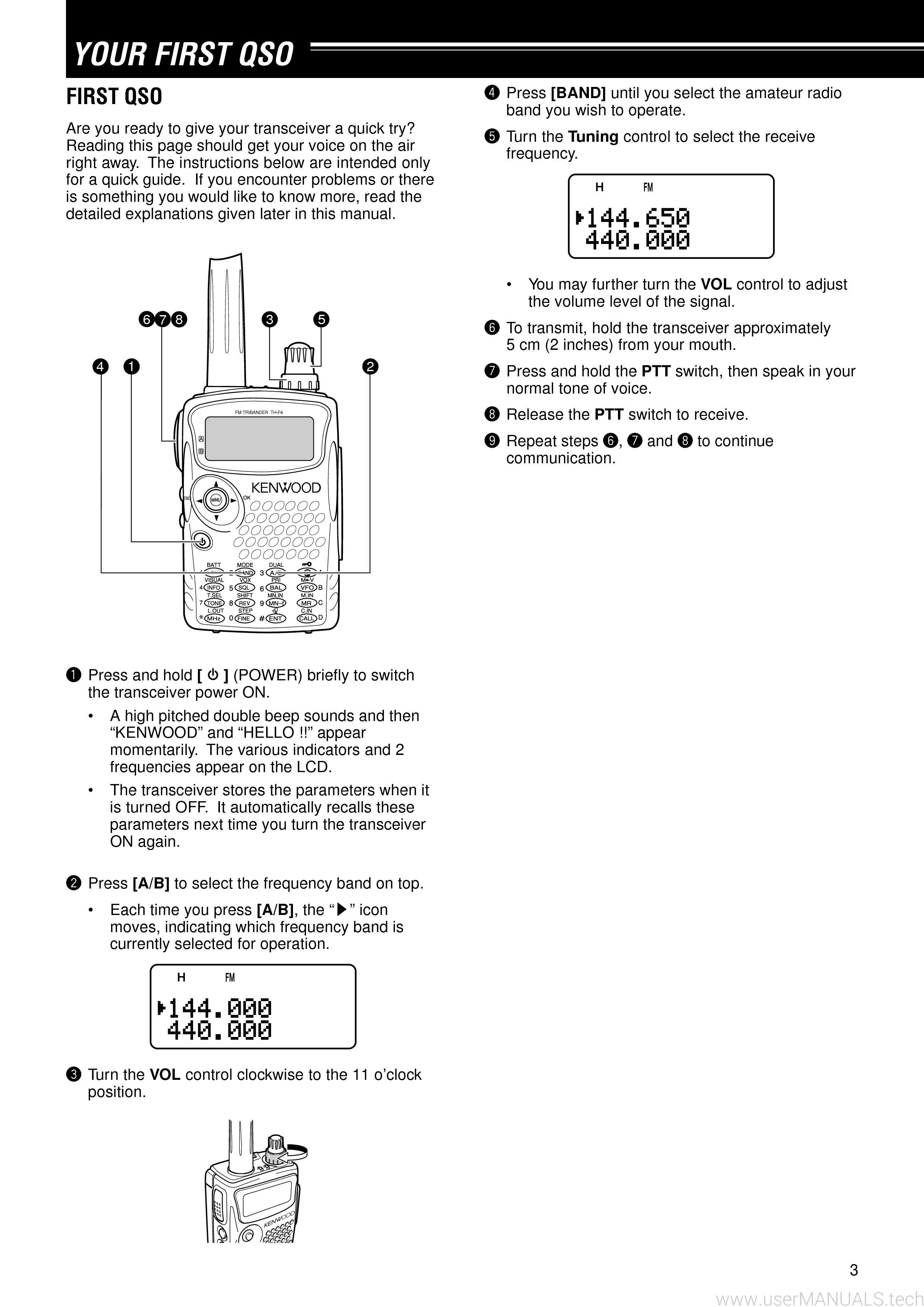 Kenwood Th6 Manual