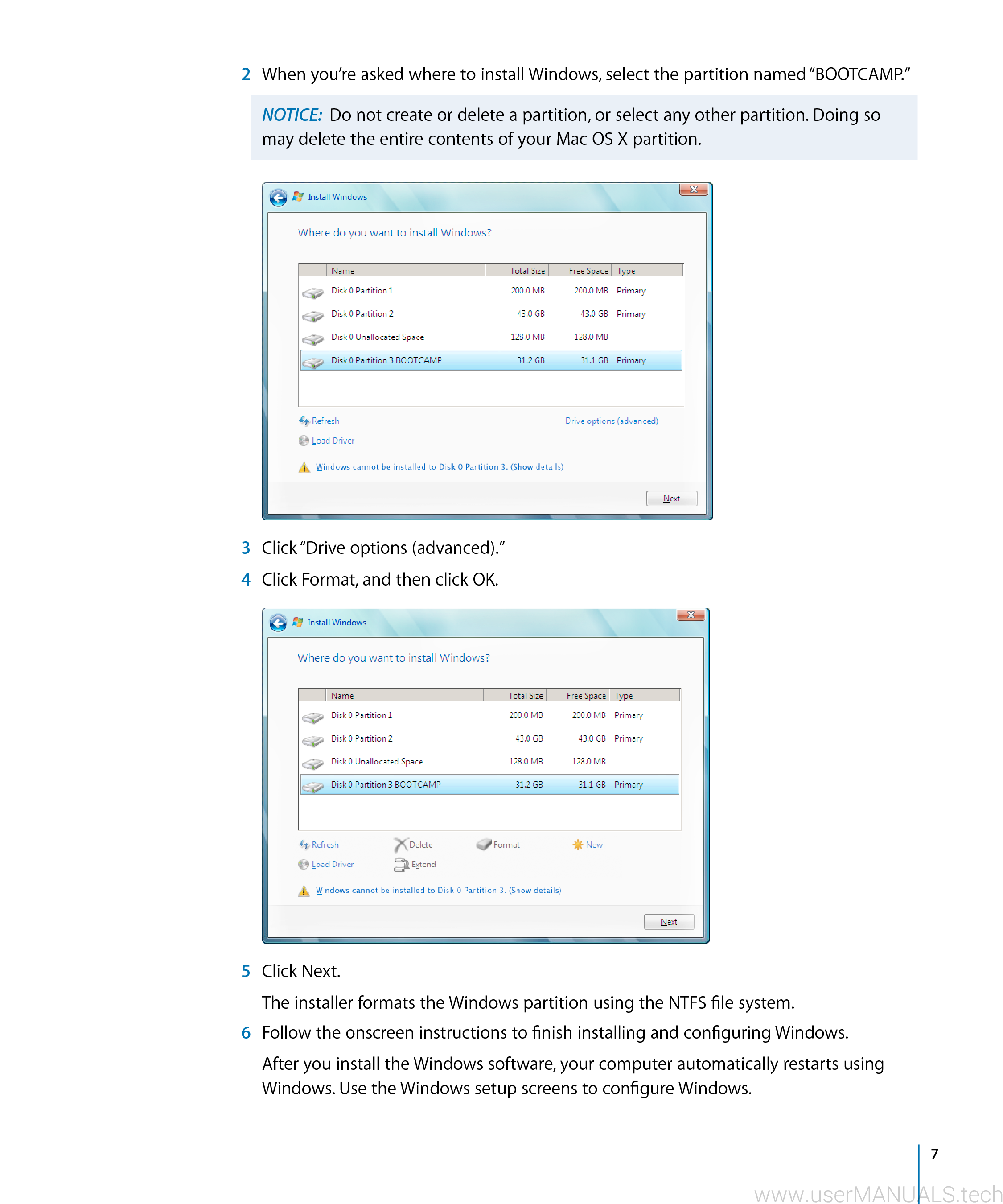 boot camp for mac instructions