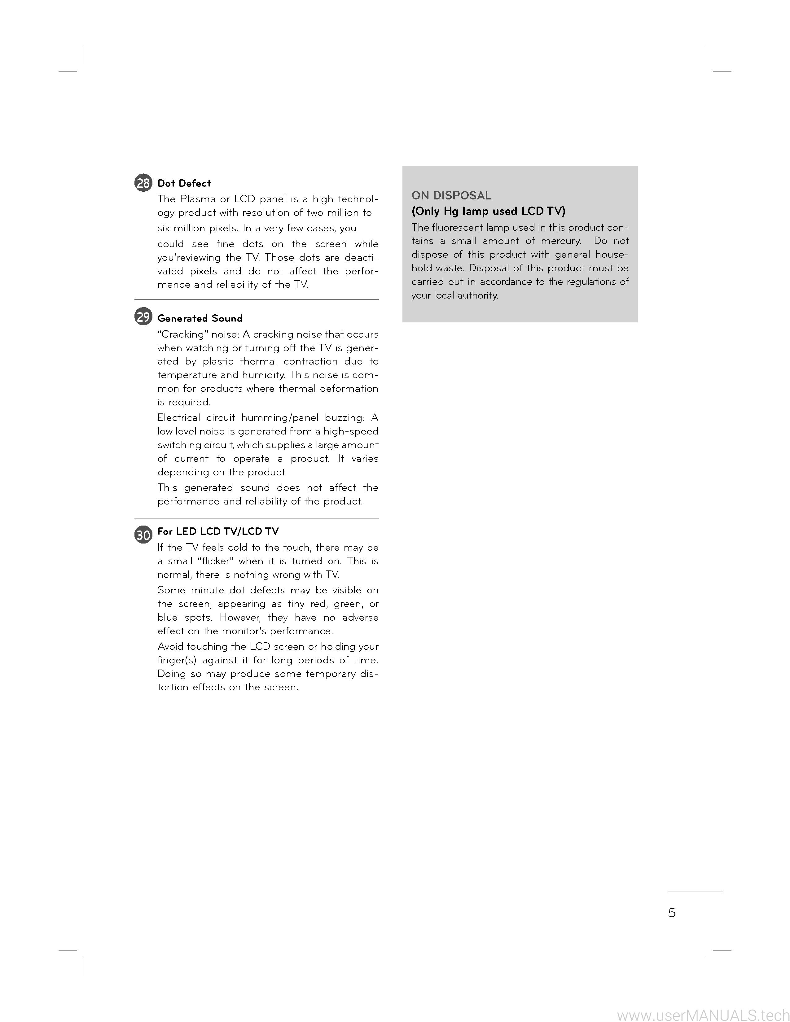 LG 26le5300 Owners Manual