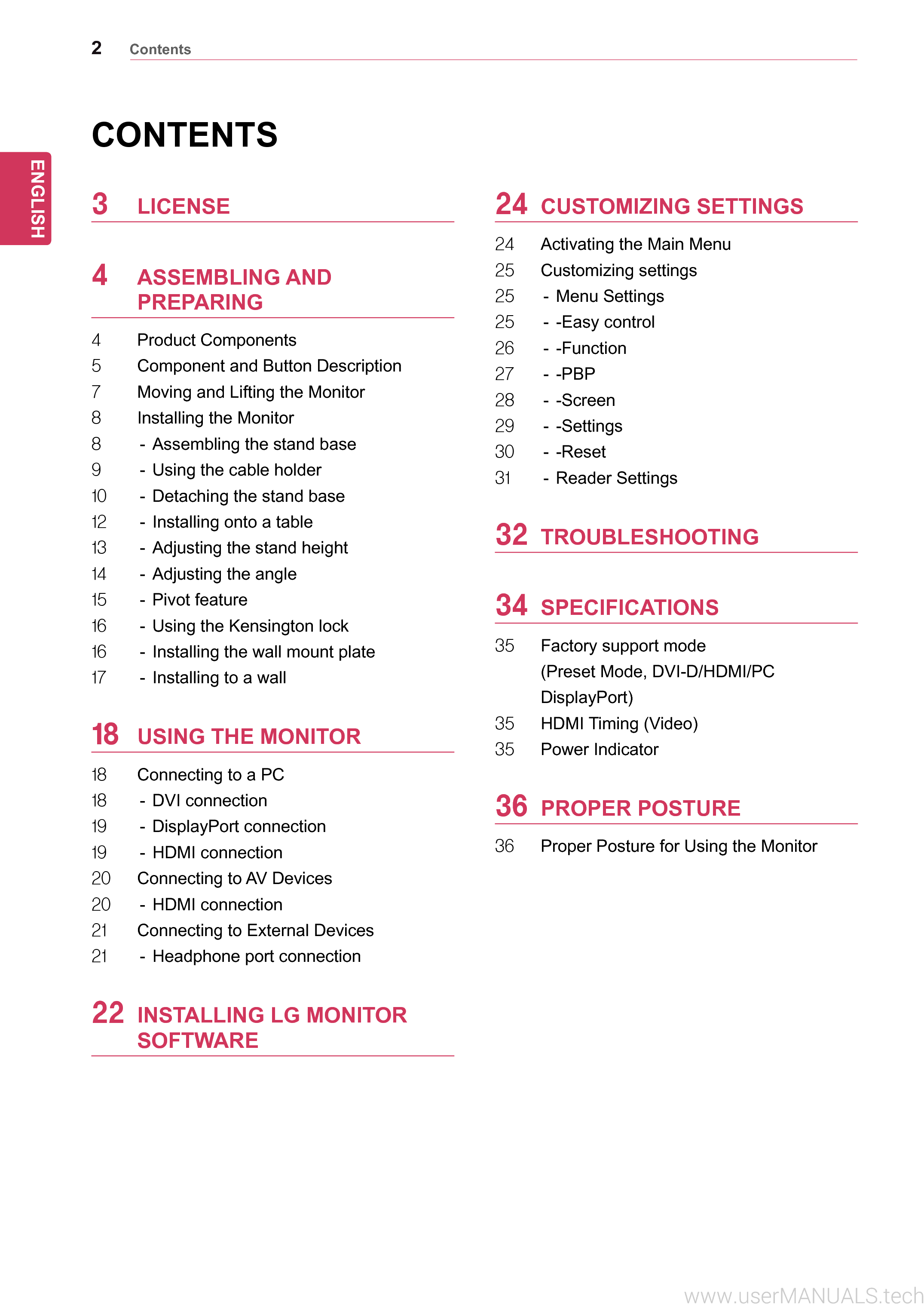 LG 29ub65-p User Manual