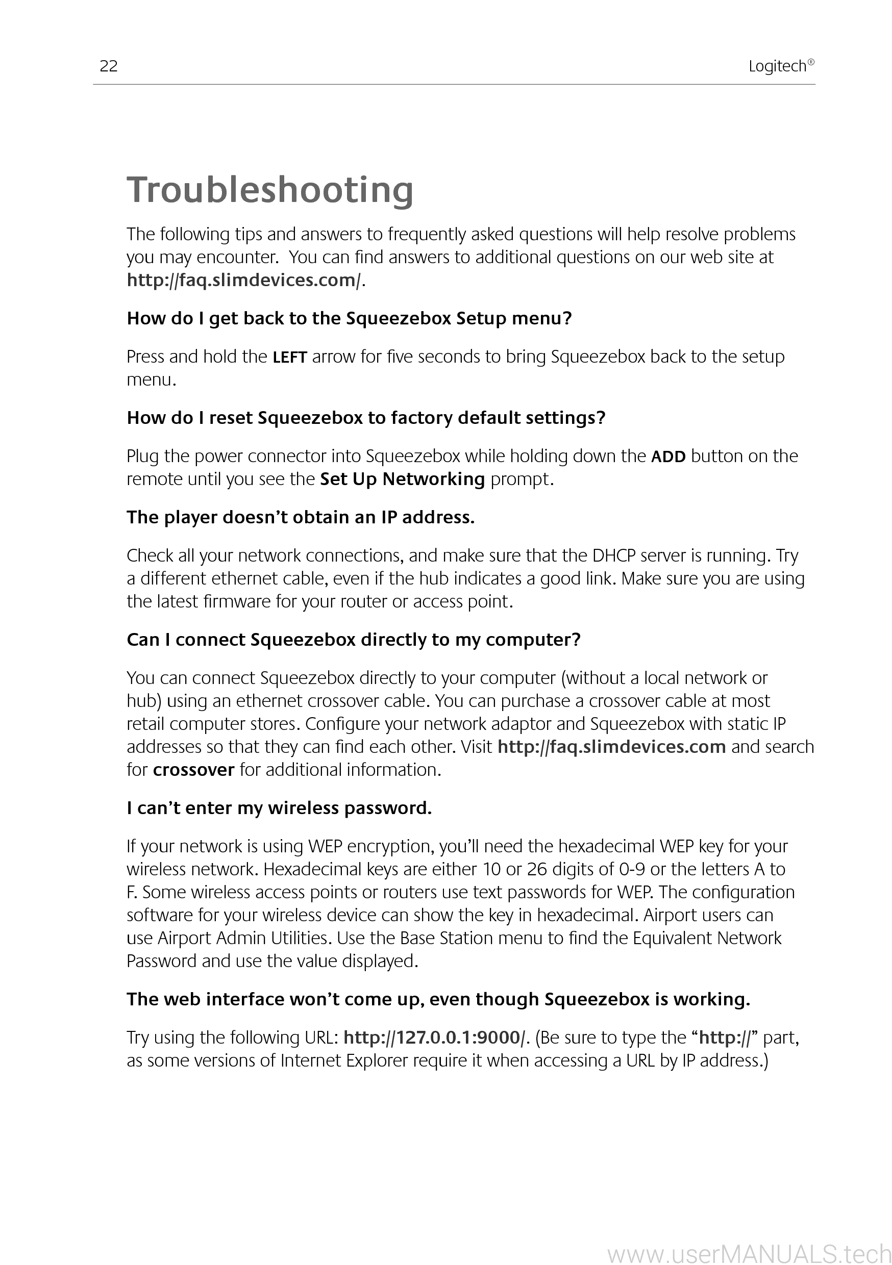 Logitech Squeezebox 3 Classic Manual, Page: 3