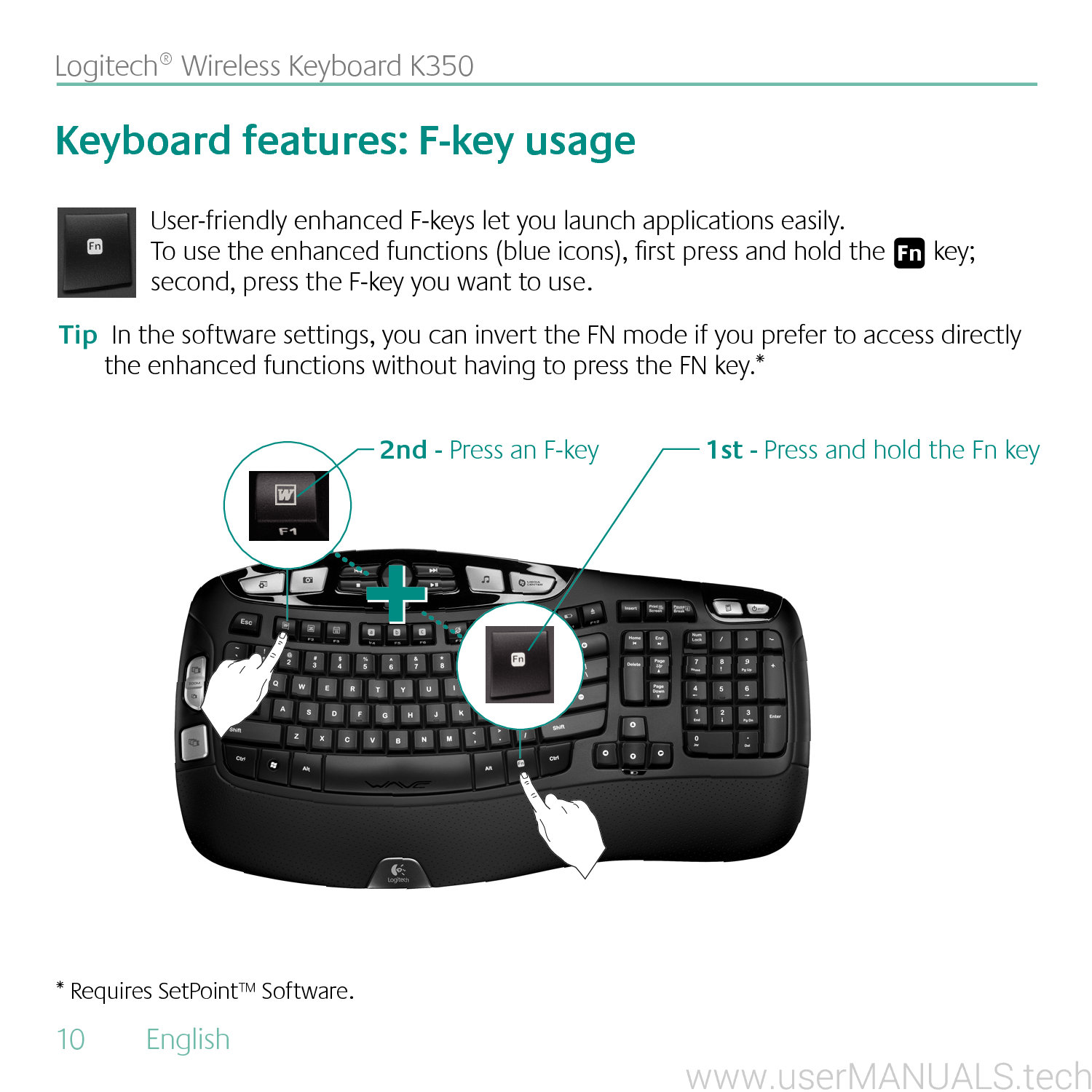 Клавиатура logitech k350 как настроить