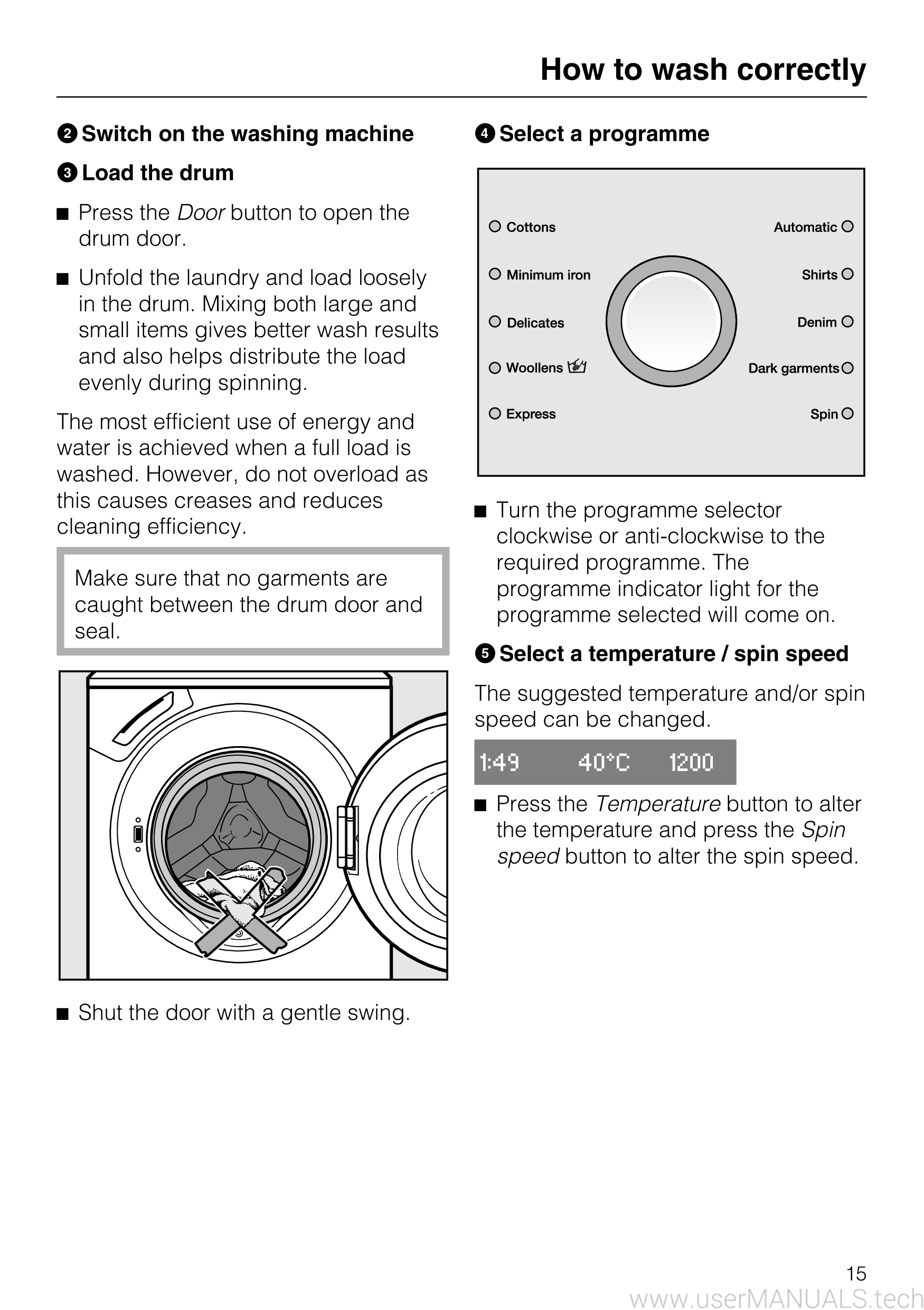 Miele W1712 User Manual, Page: 2