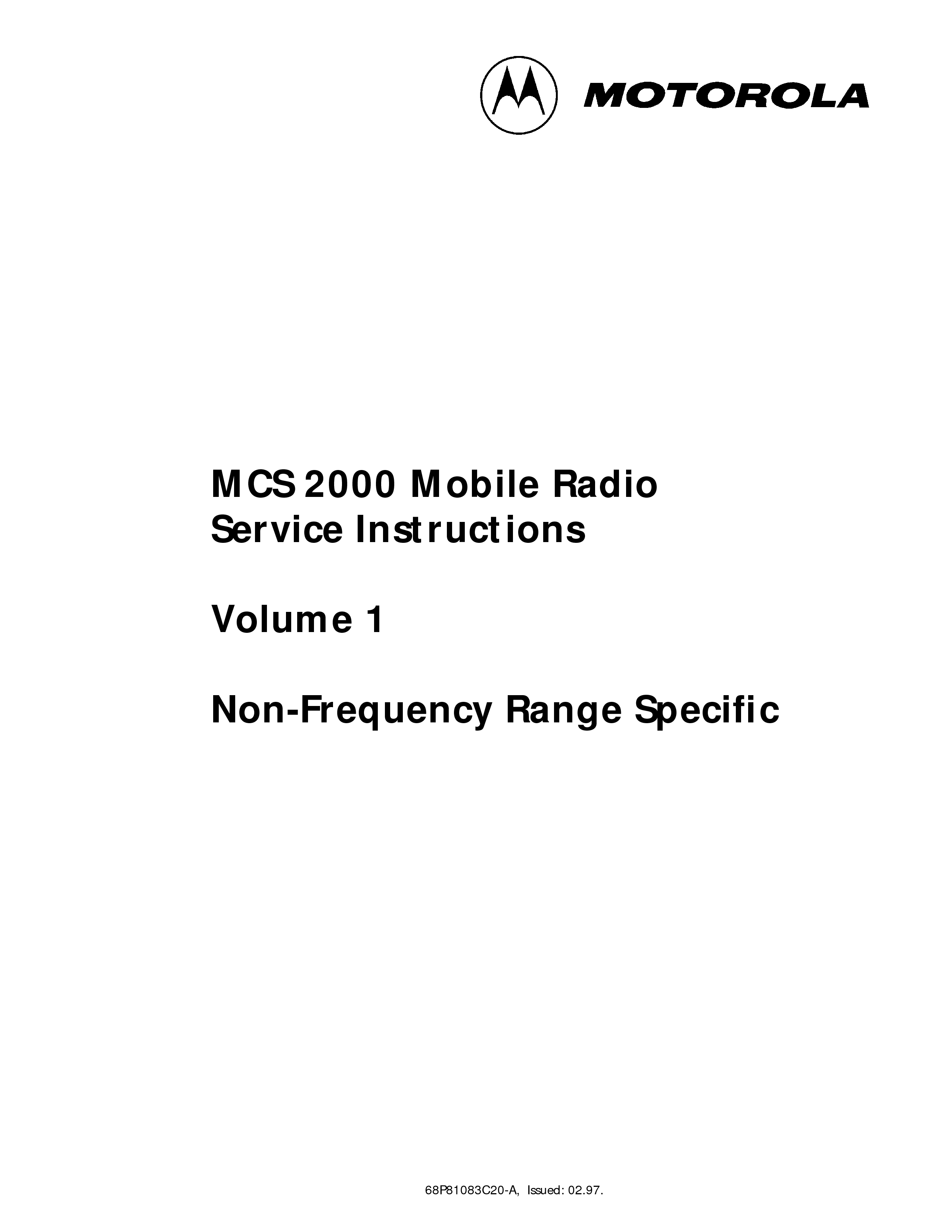 programming software for the motorola mcs2000 vhf radio
