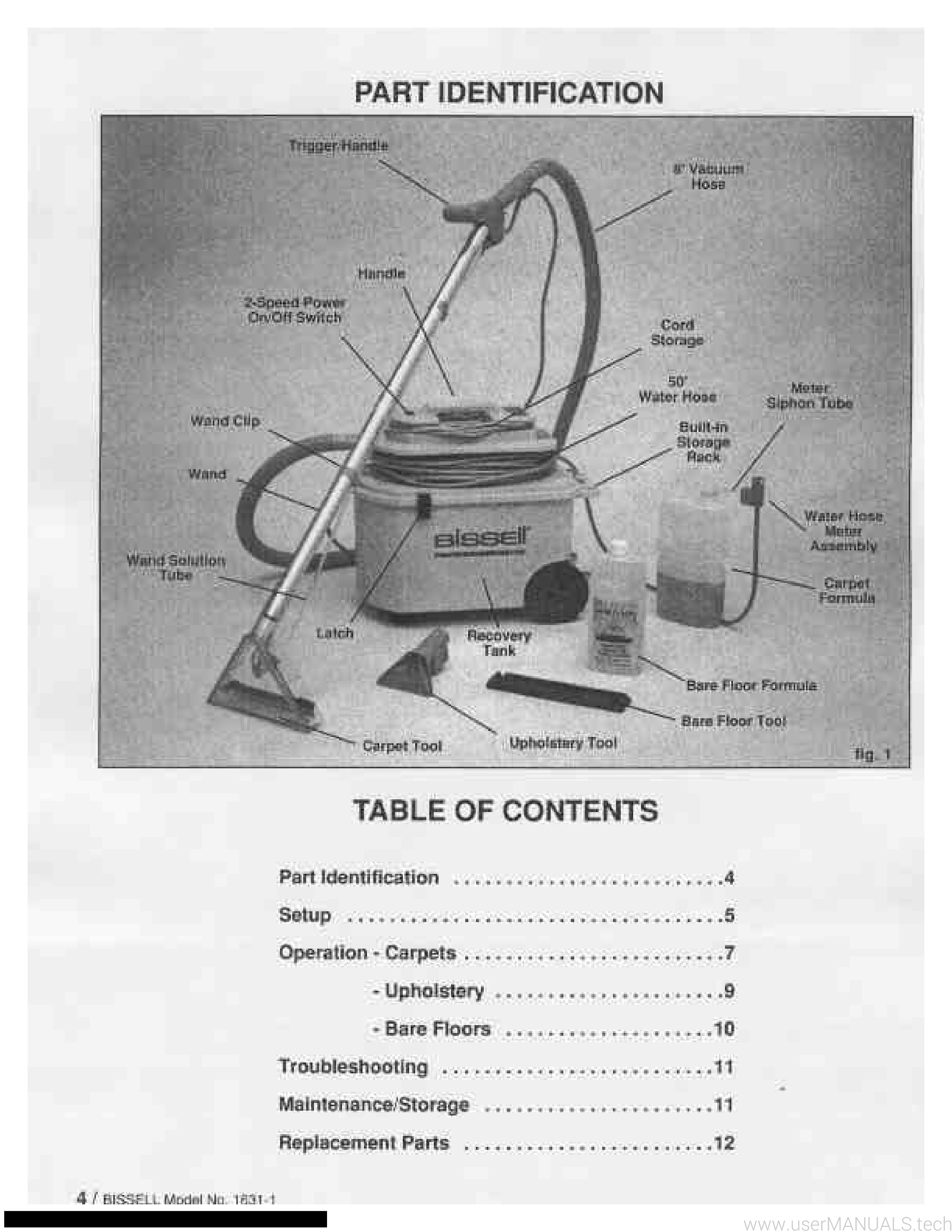 Bissell 16311 Owners Manual