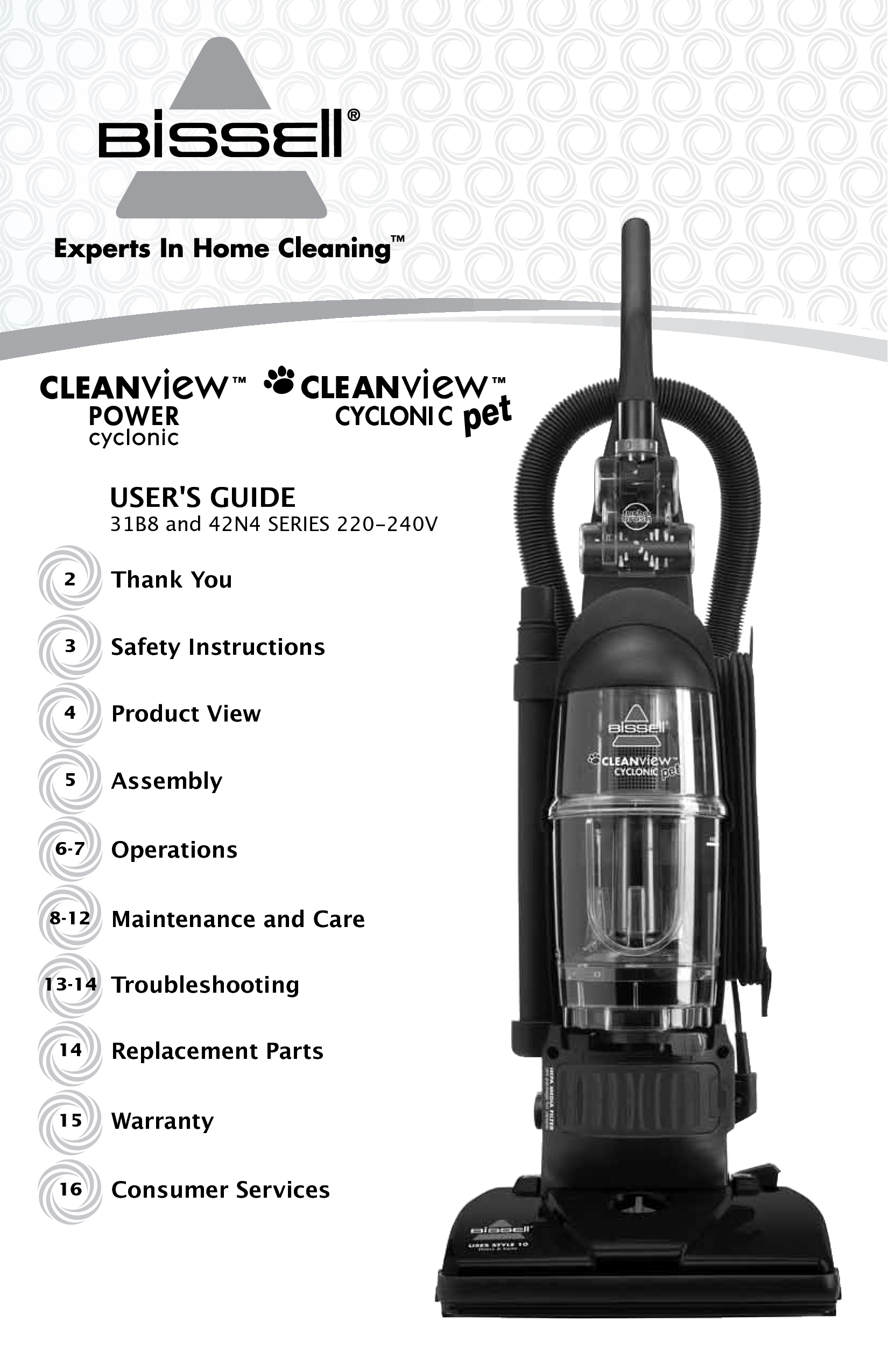 Bisell Cleanview Power Cyclonic Cleanview Cyclonic Pet 31b8e User Manual