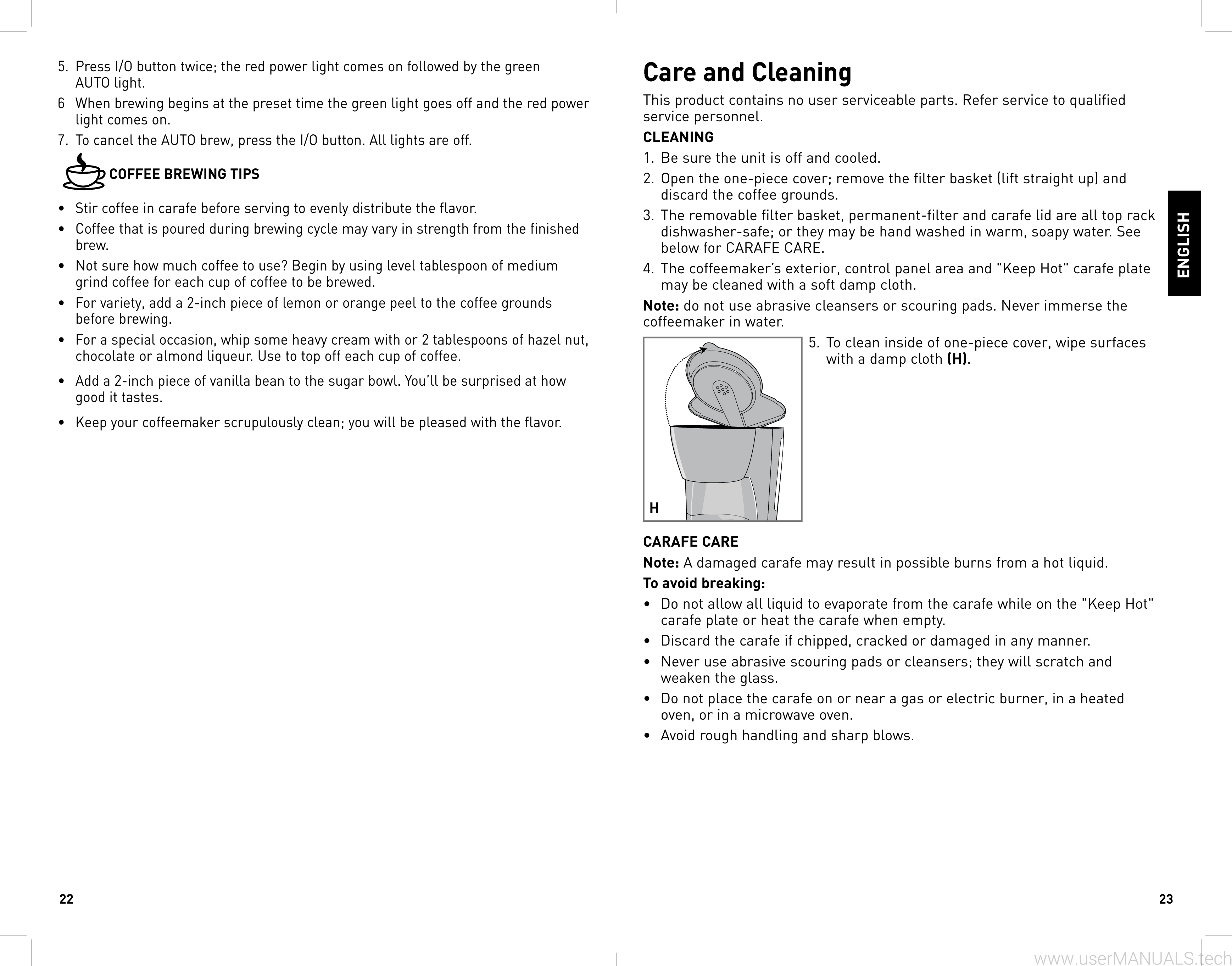 Black and Decker 12Cup Coffee Maker BCM1411B User Manual, Page 2