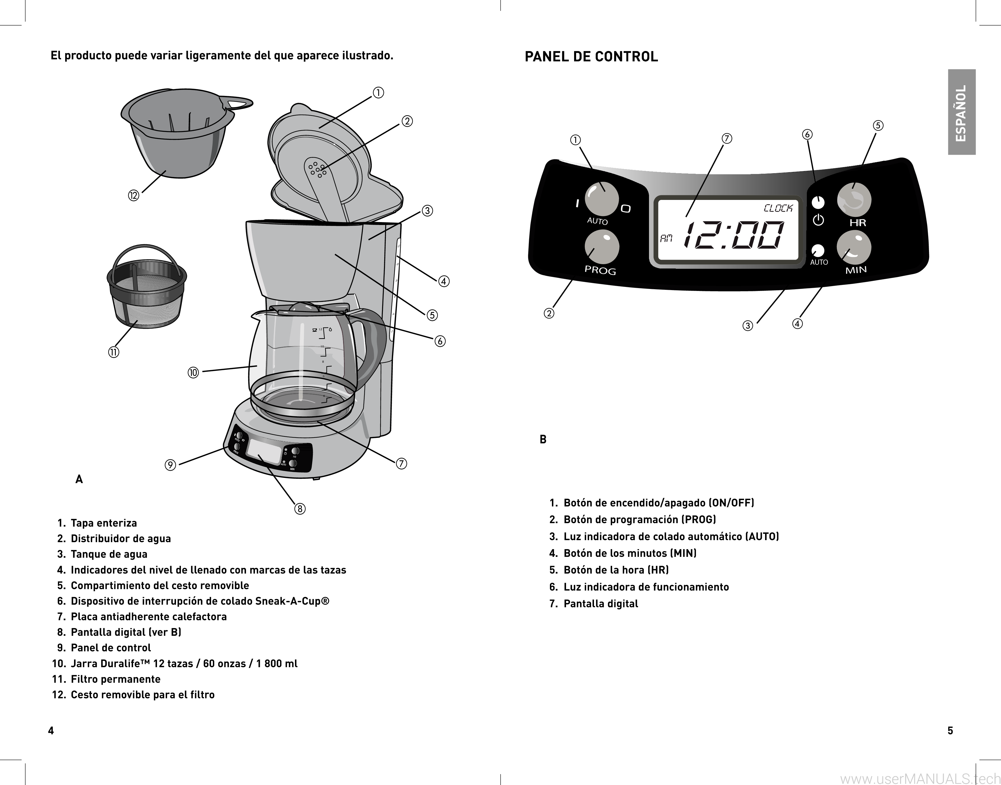 Black and Decker 12Cup Coffee Maker BCM1411B User Manual