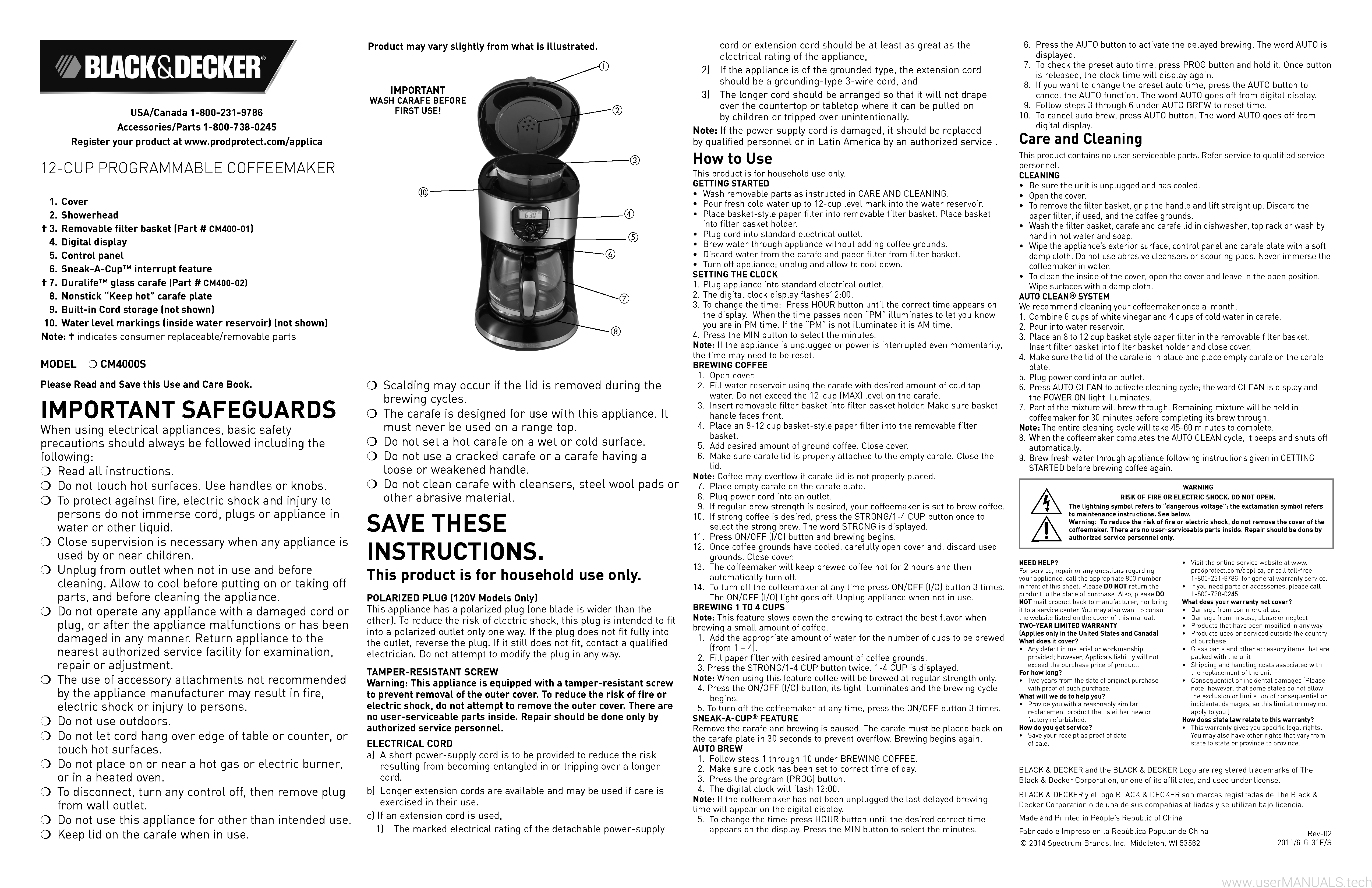 black and decker cm4000s replacement carafe