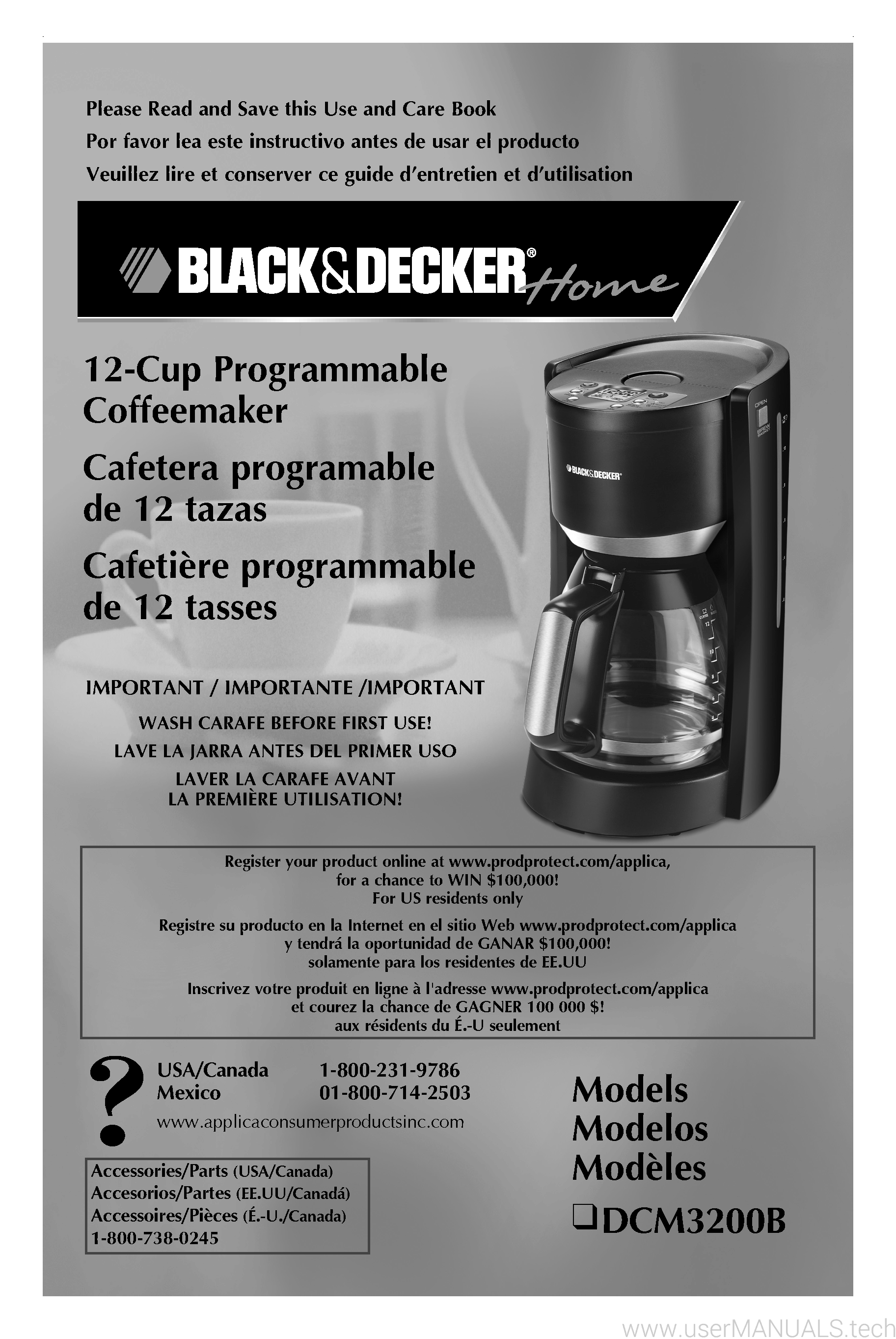 Black And Decker 12 Cup Coffee Maker Manual