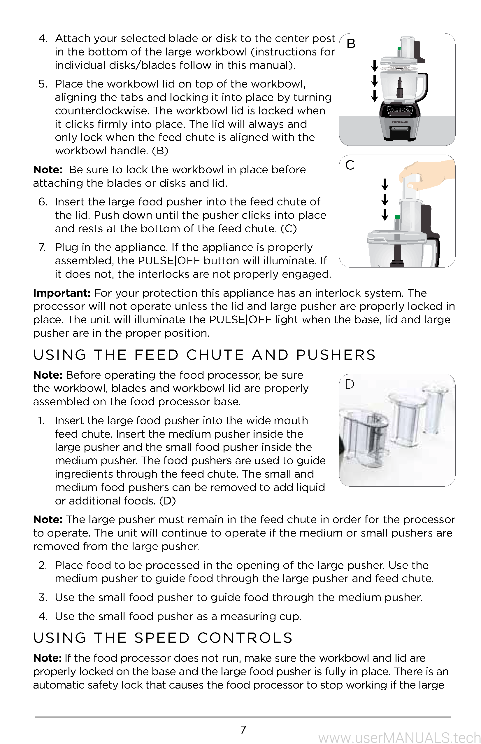 Black and Decker Performance Food Processor FP6010 User Manual