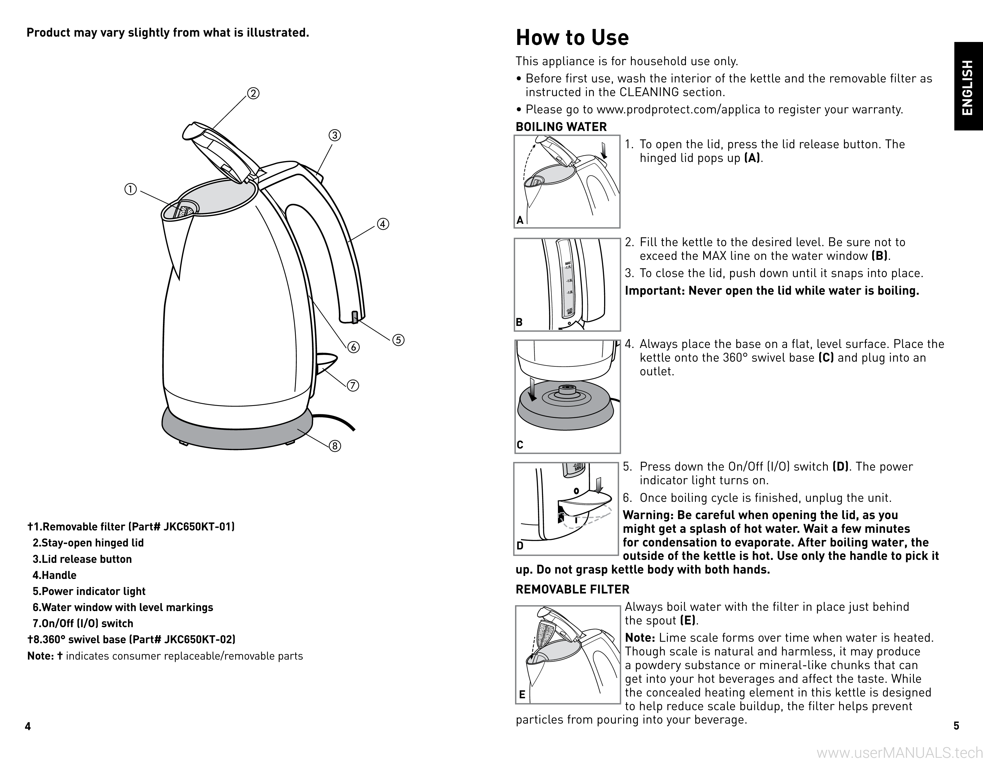 Dash Insulated Electric Kettle Owner's Manual