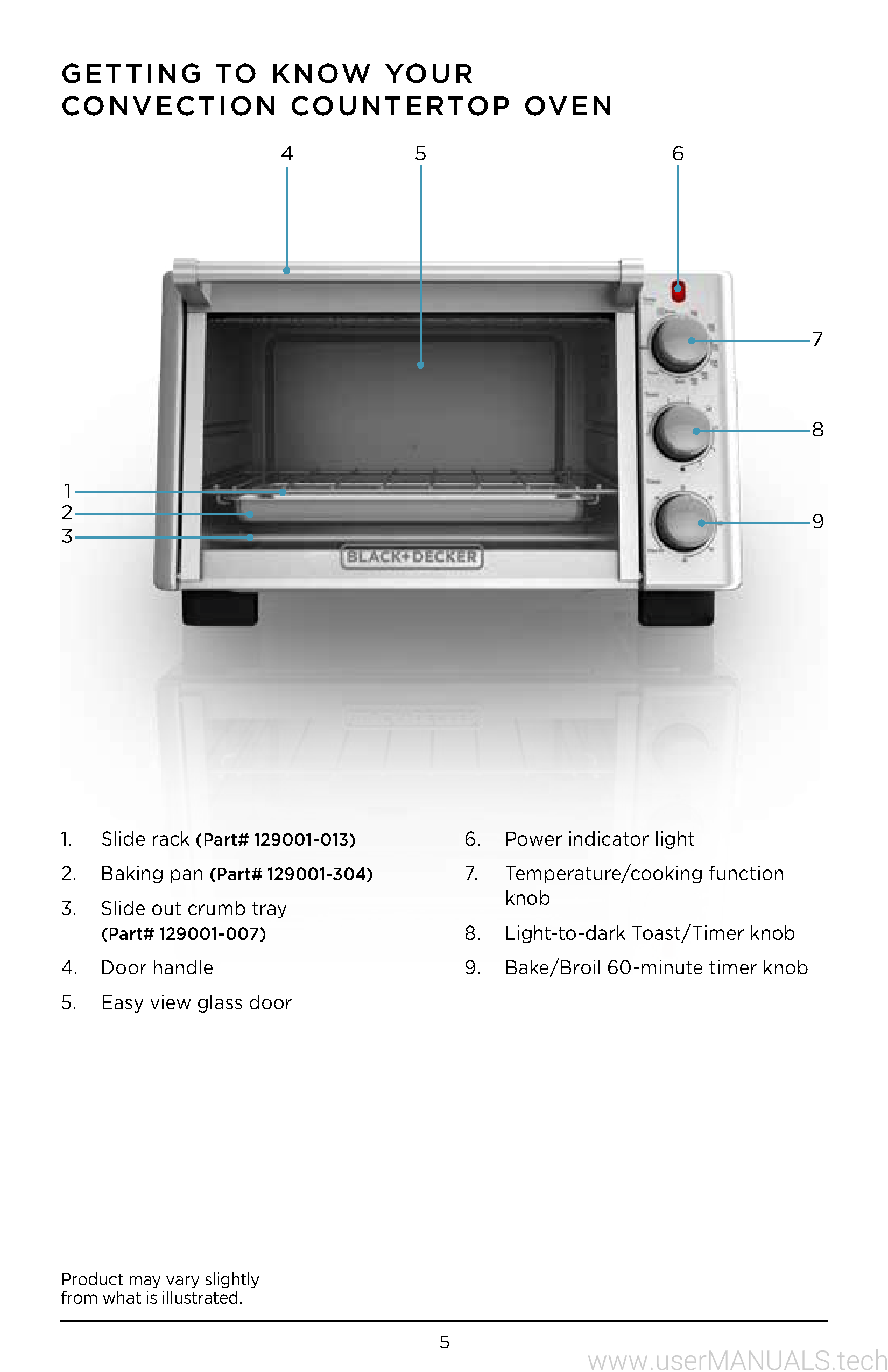 Black and Decker Toaster Oven TO2050S User Manual