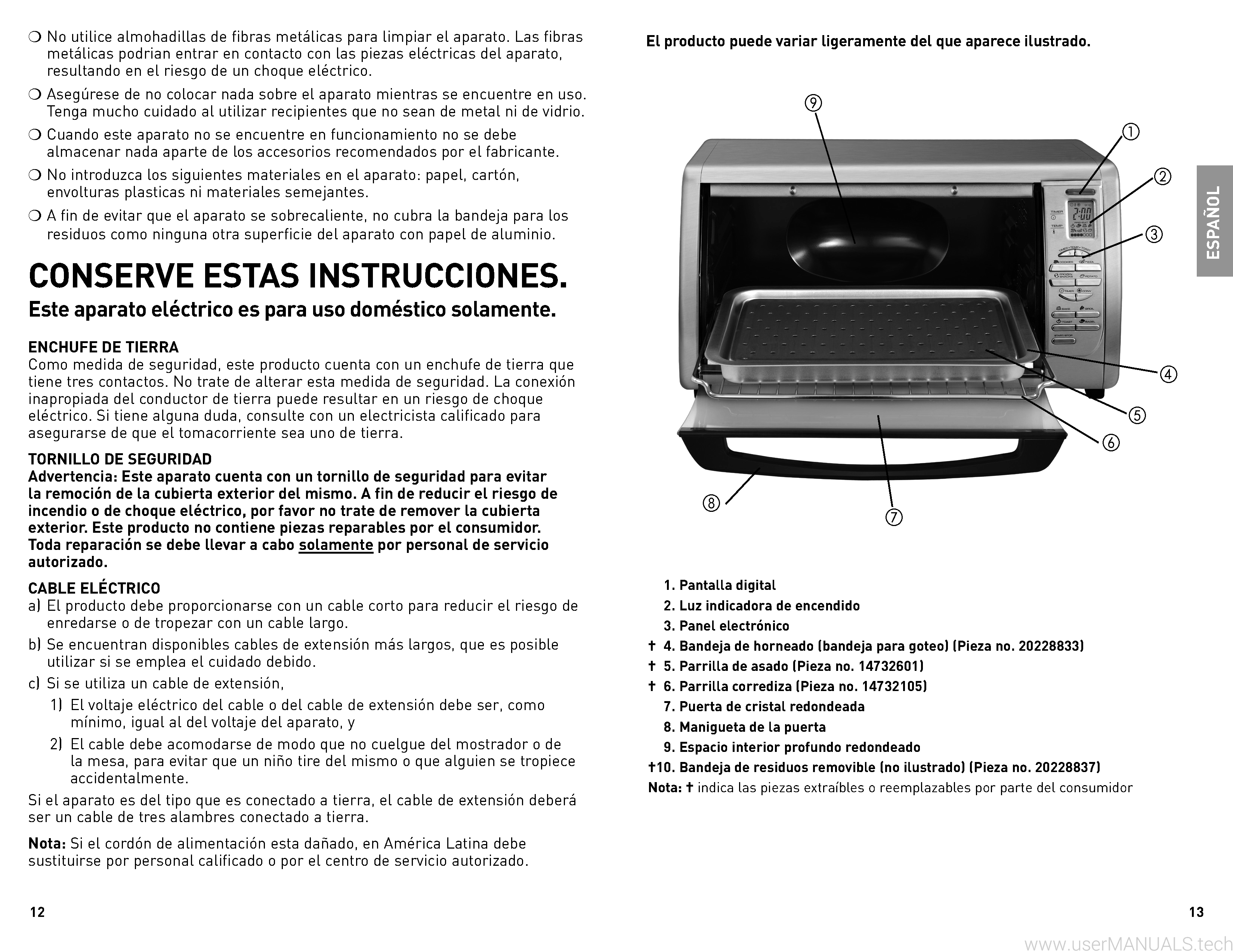 Black and Decker Toaster Oven TO6335BJP User Manual