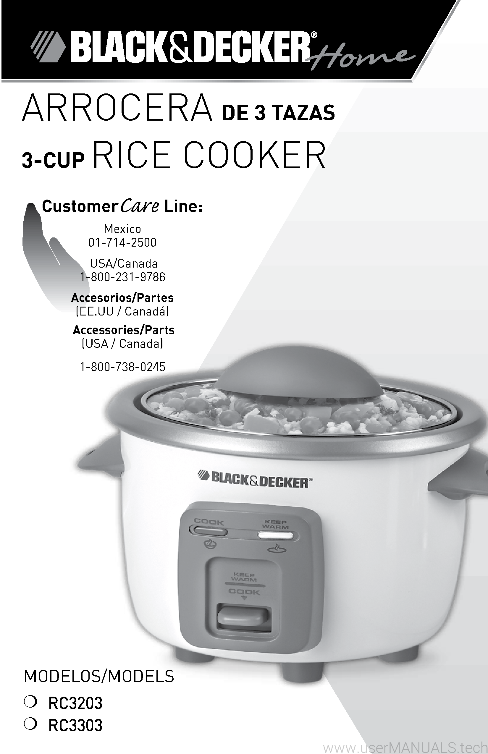 Black And Decker 3 Cup Rice Cooker Manual