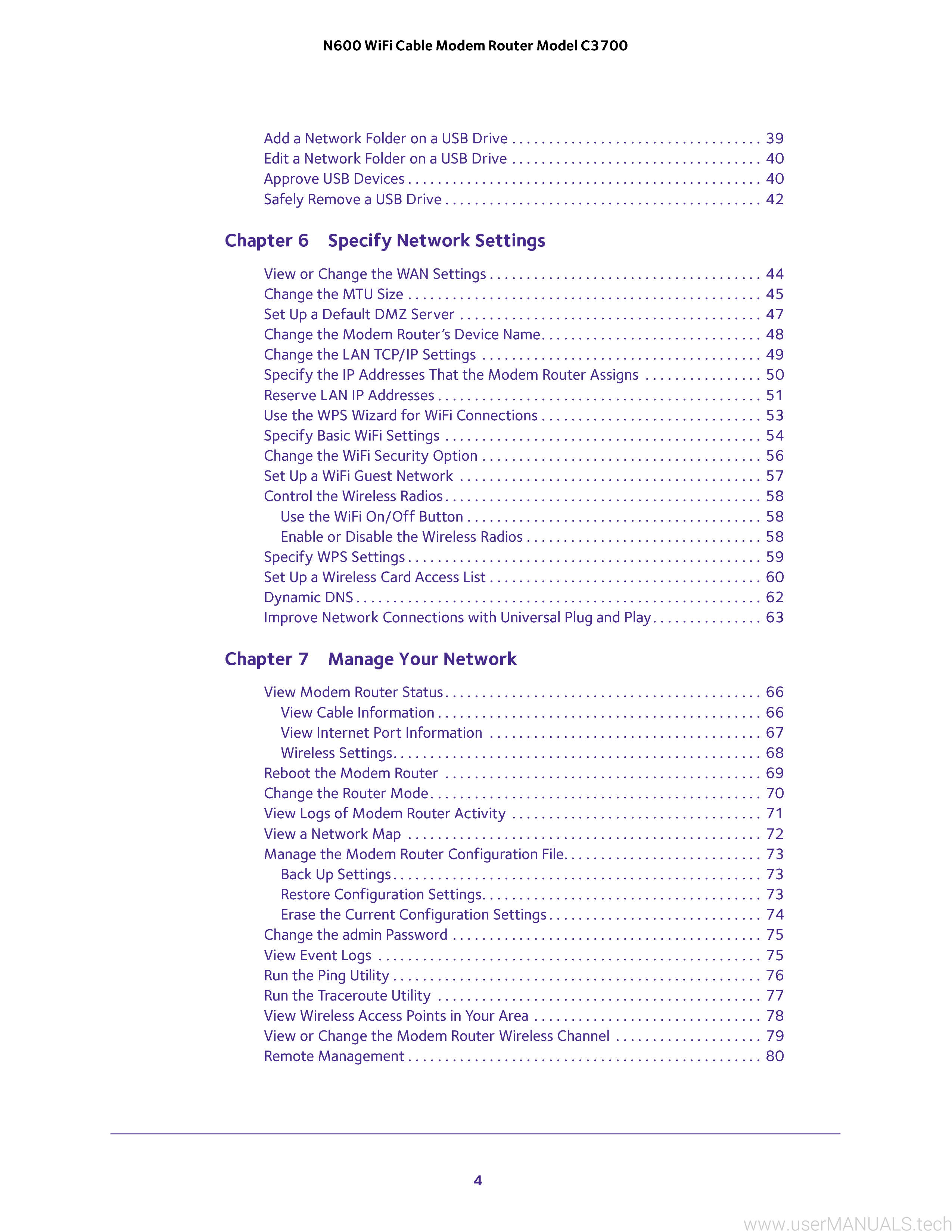 Netgear C3700 N600 Wifi Cable Modem Router User Manual
