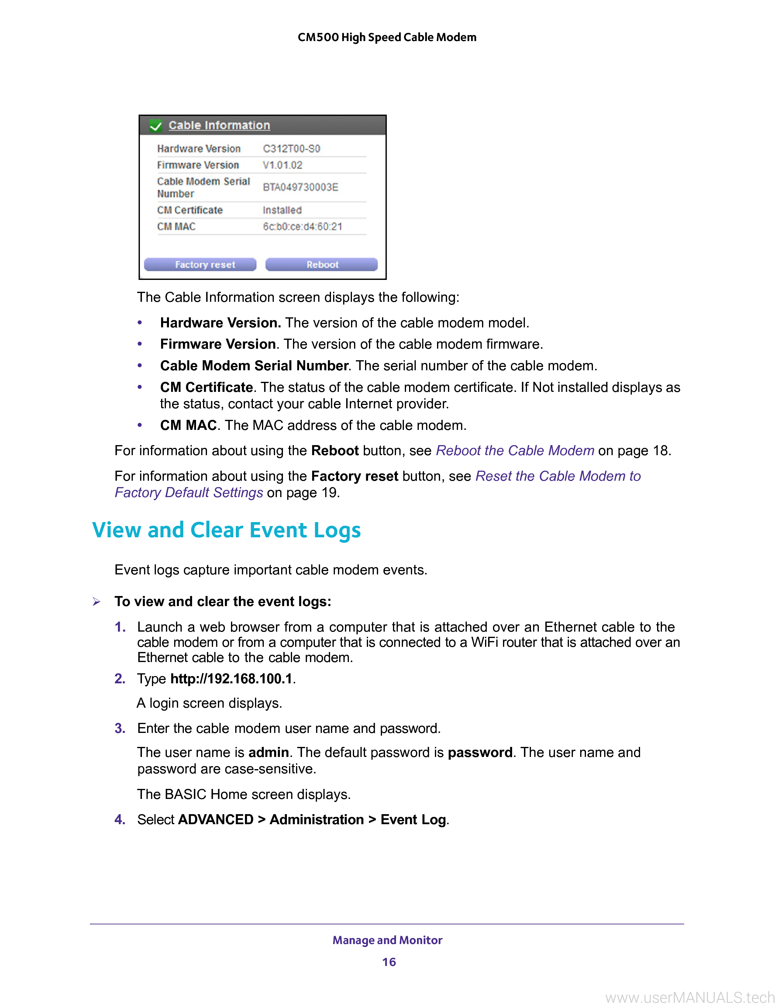 Netgear Cm500 High Speed Cable Modem Docsis 3 0 User Manual, Page: 2