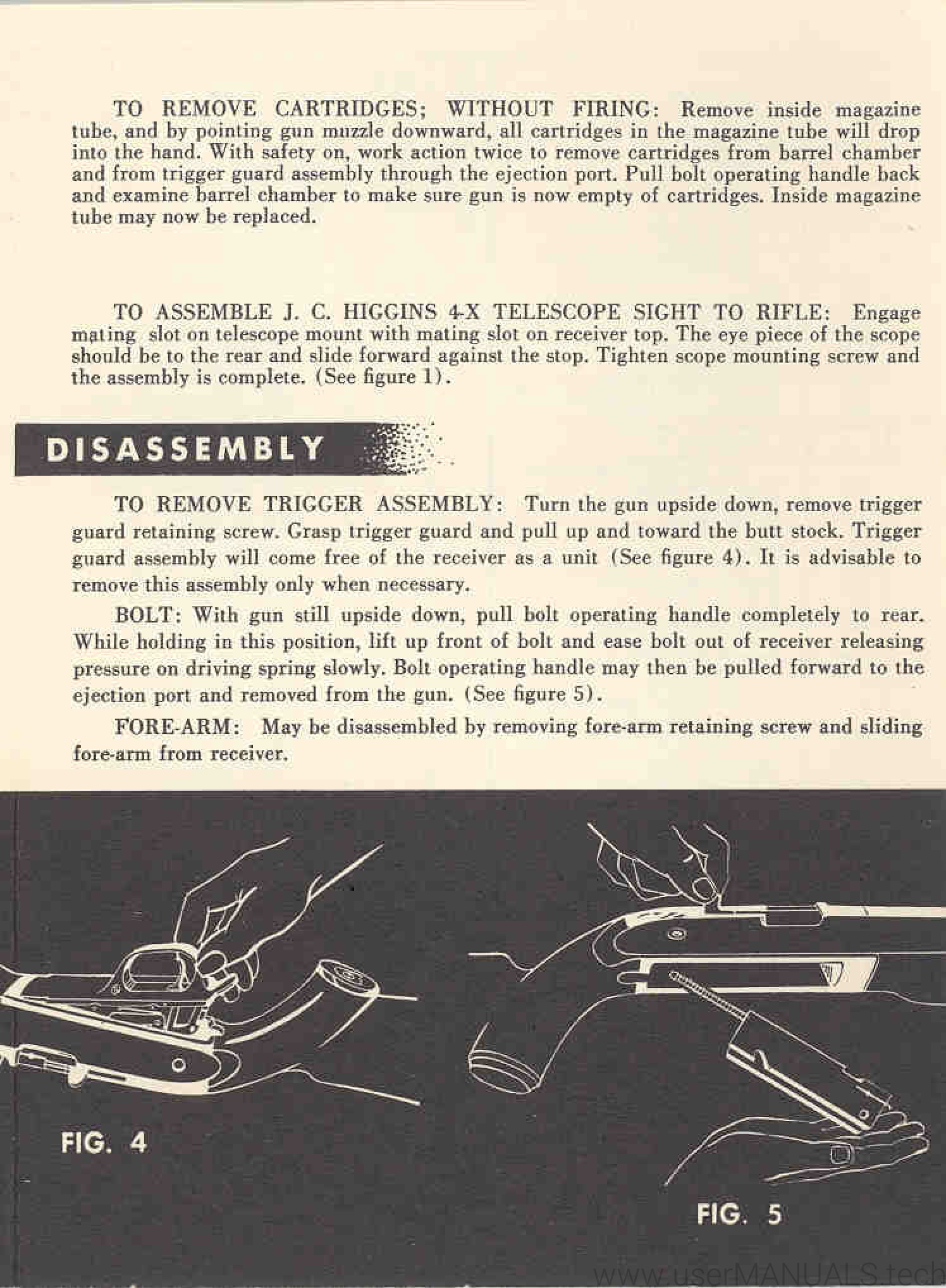 J.C. Higgins Model 36 Instructions