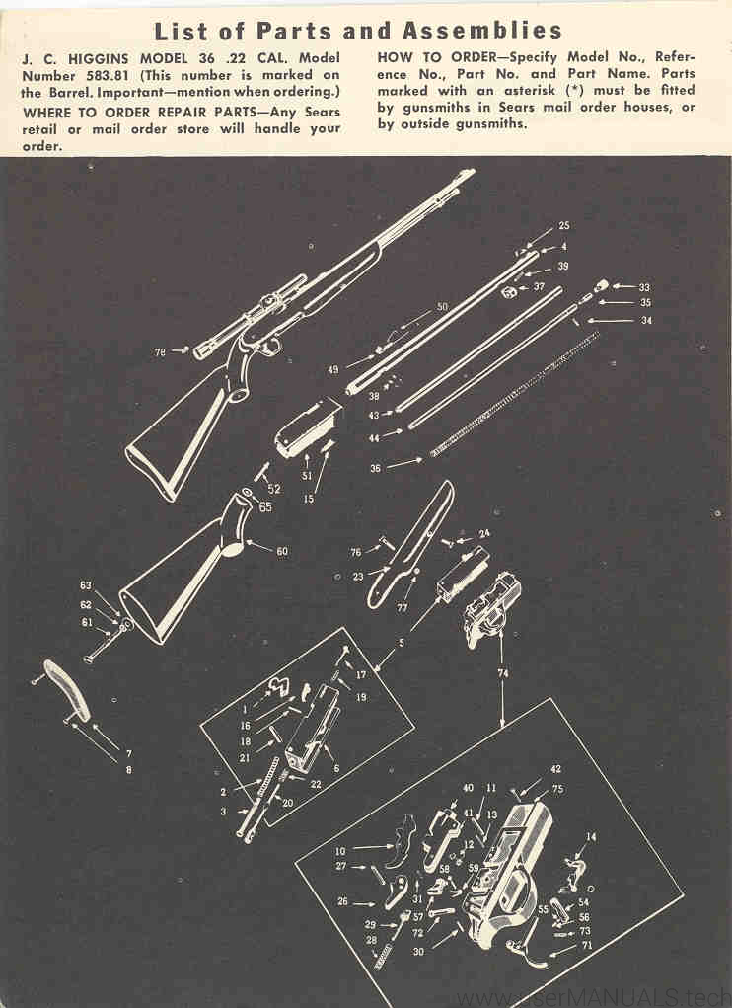 J.C. Higgins Model 36 Instructions