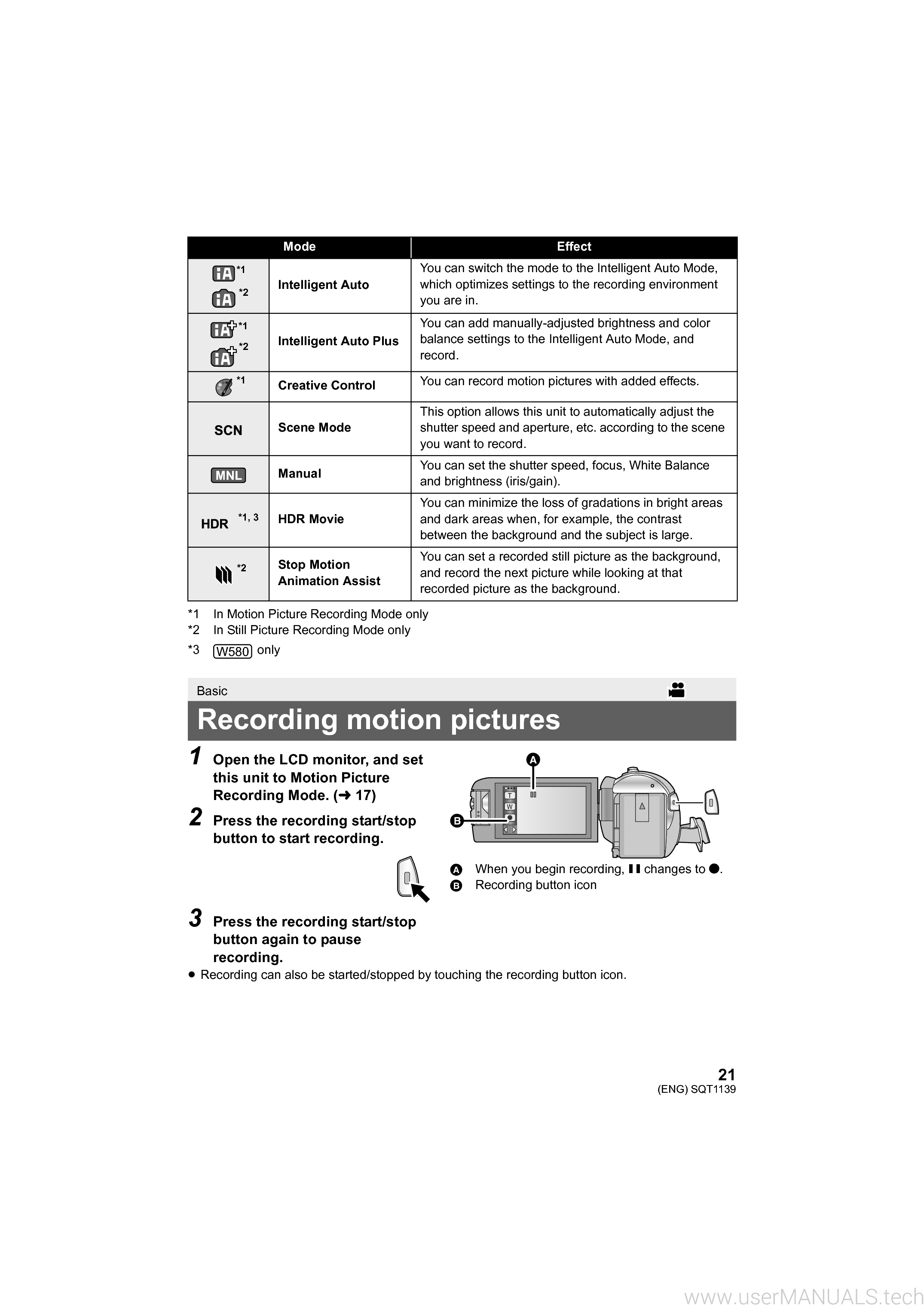 Panasonic Hc V380 Hc V580 Owners Manual, Page: 3