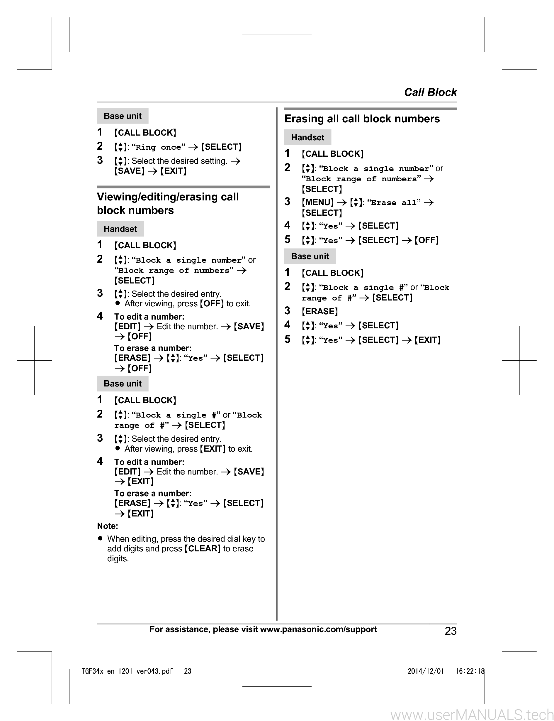 Panasonic Kx Tgf340 Operating Instructions Manual, Page: 3