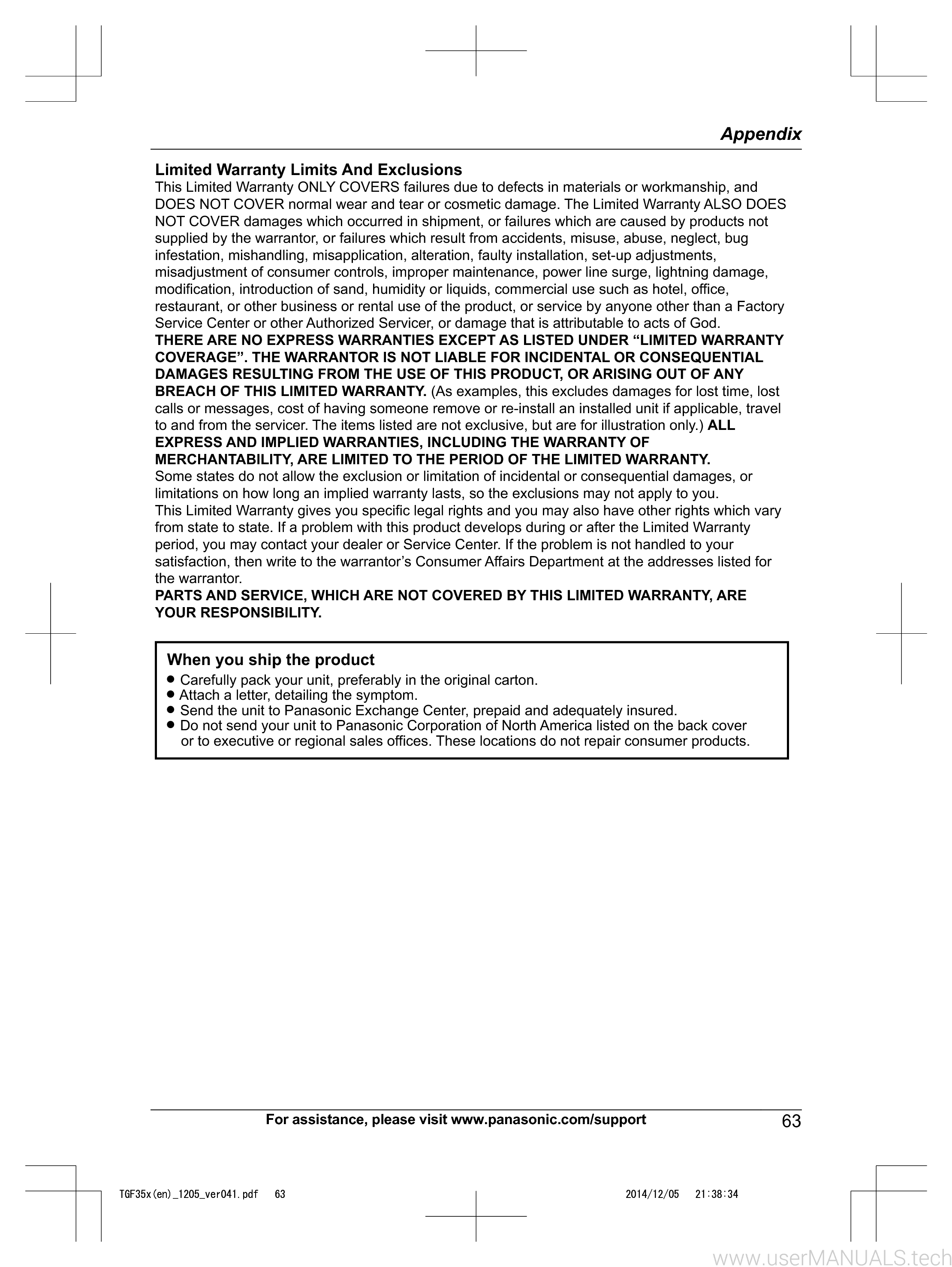 Panasonic Kx Tgf350 Operating Instructions Manual, Page: 7