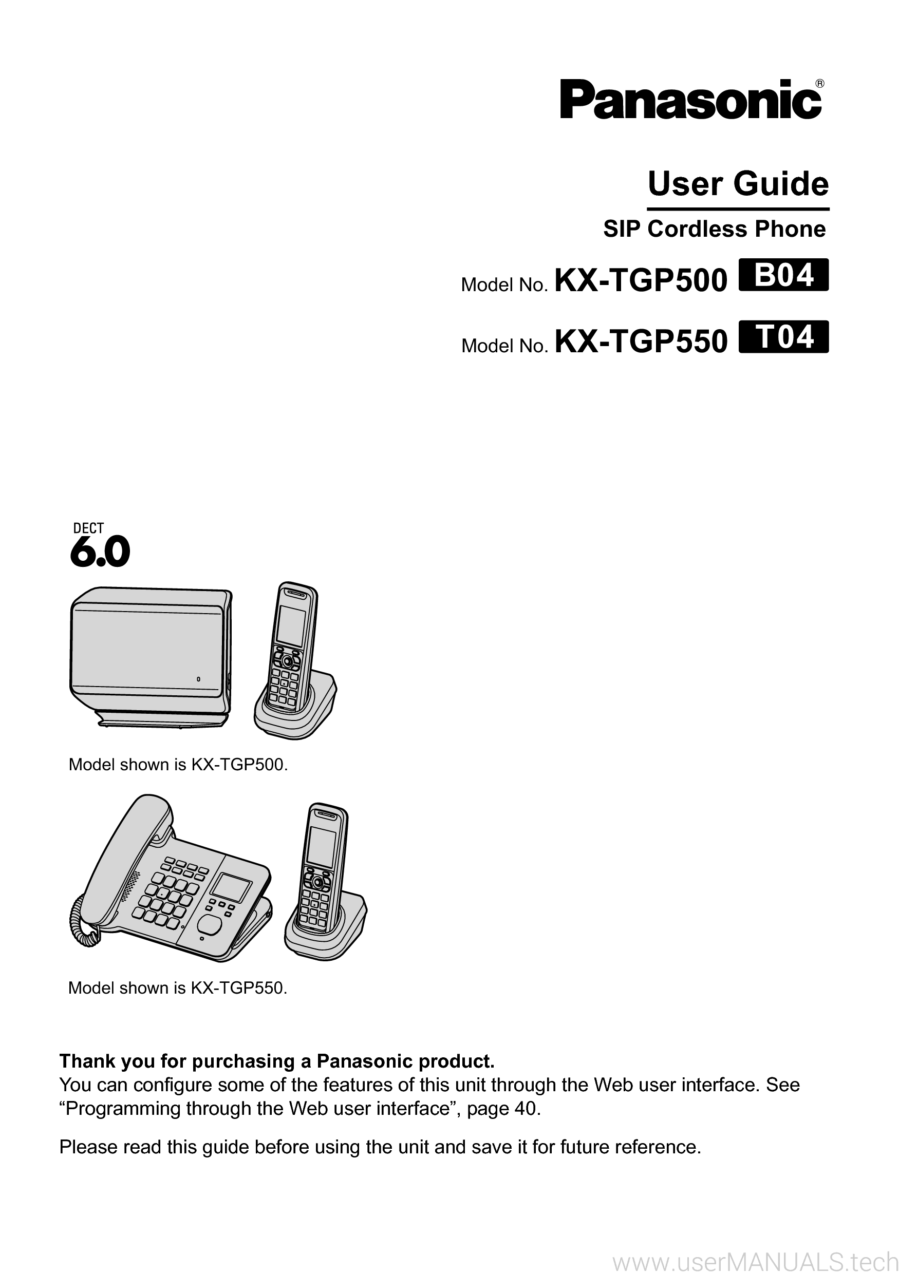 Panasonic Kx Tgp500 User Guide