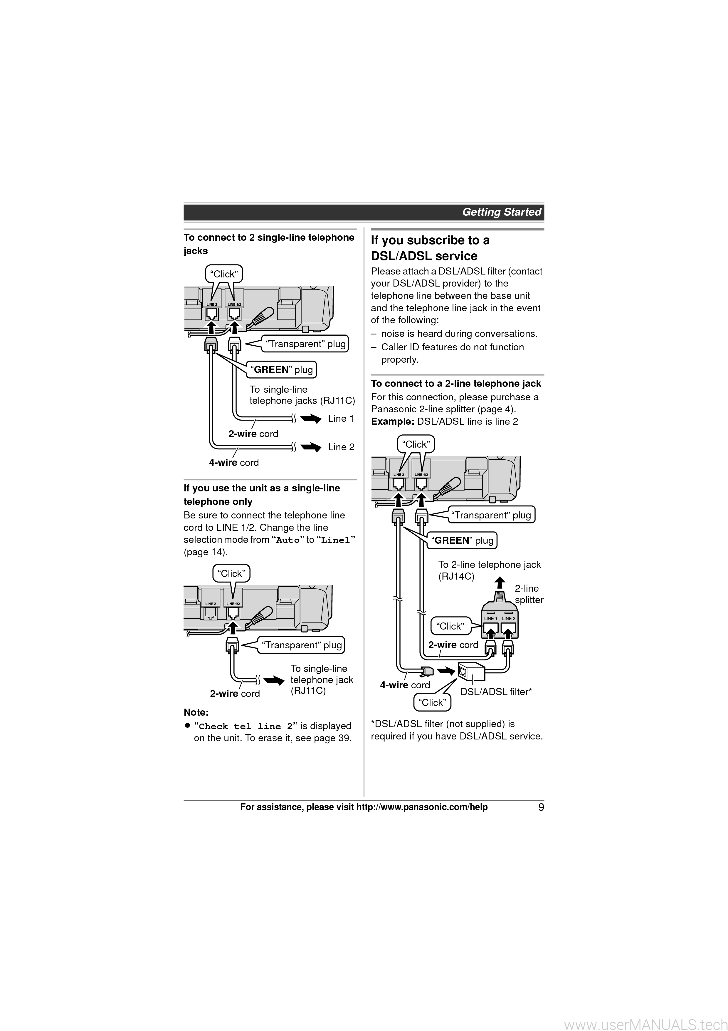 Panasonic Kx Tg9321 Operating Instructions Manual