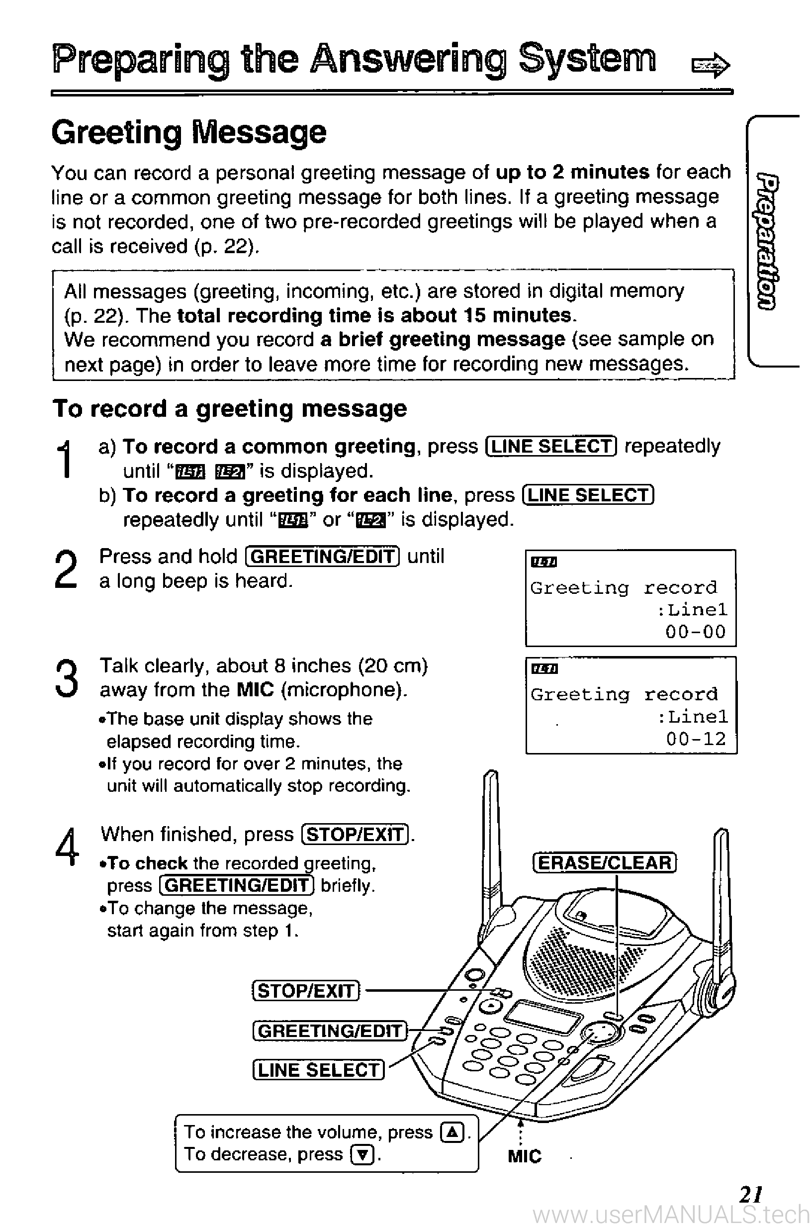 Panasonic Kx Tg2593 Operating Instructions Manual, Page: 3