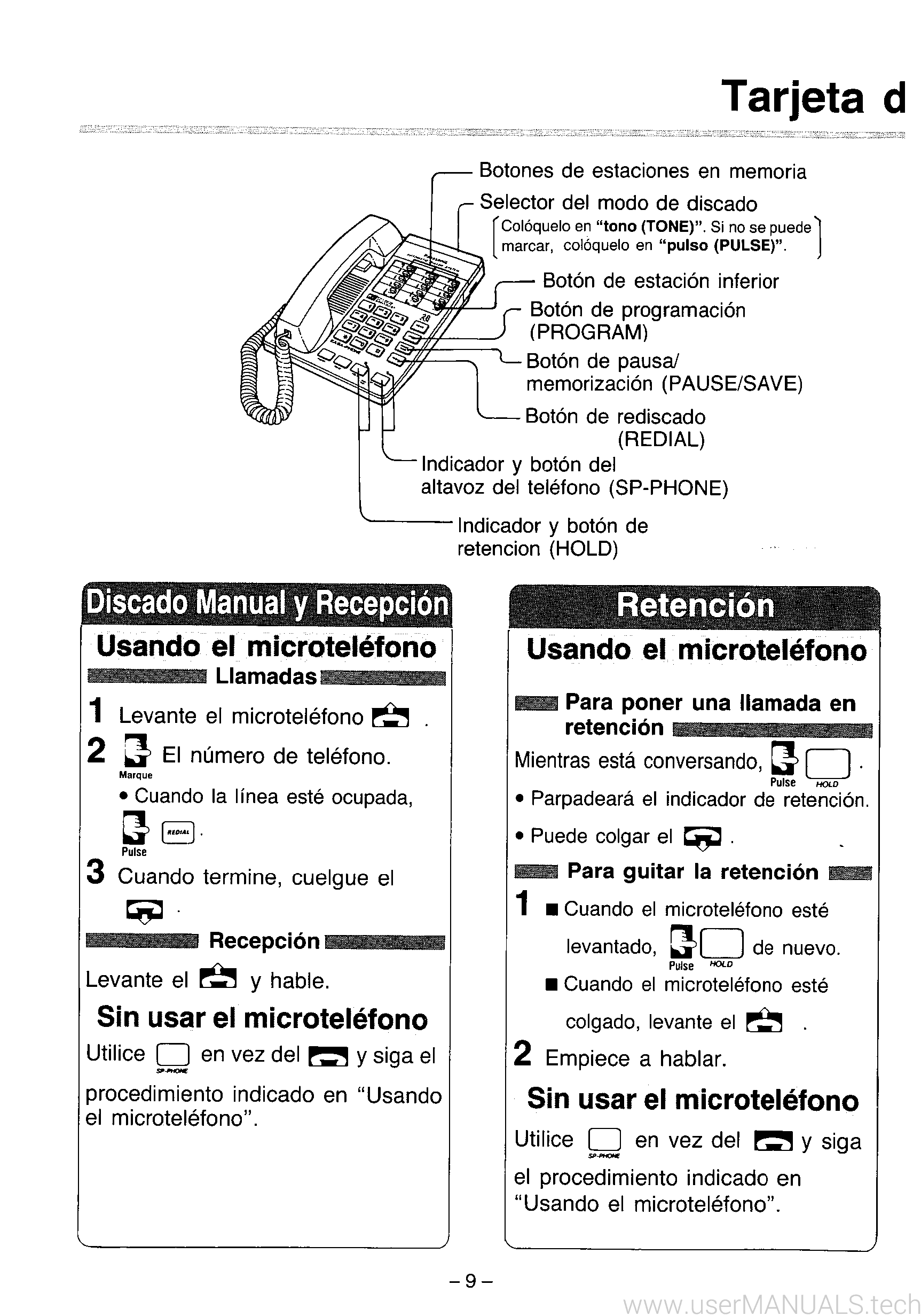 Panasonic Kx T2355 Integrated Telephone System Operating Instructions