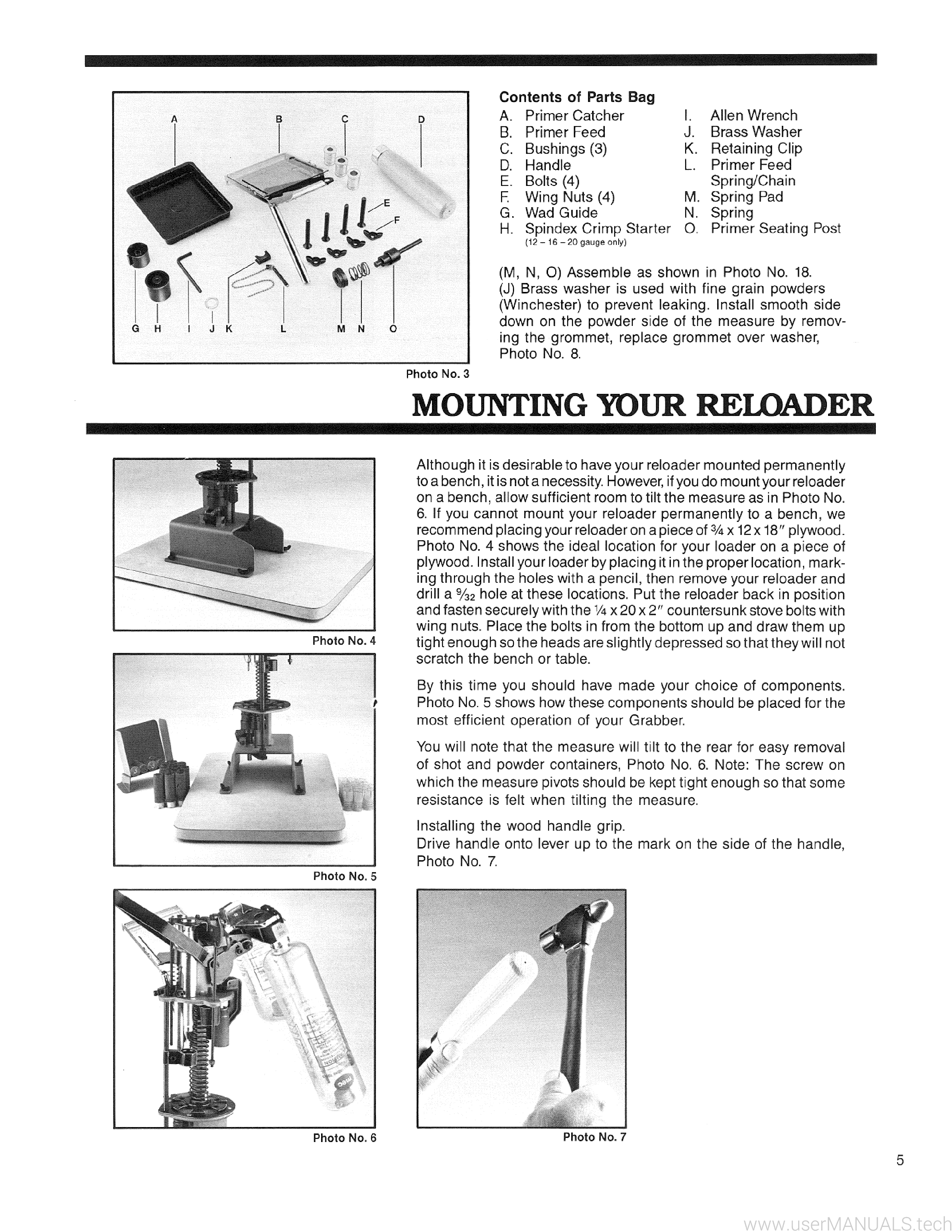 Mec Grabber 8567 Instructions Manual