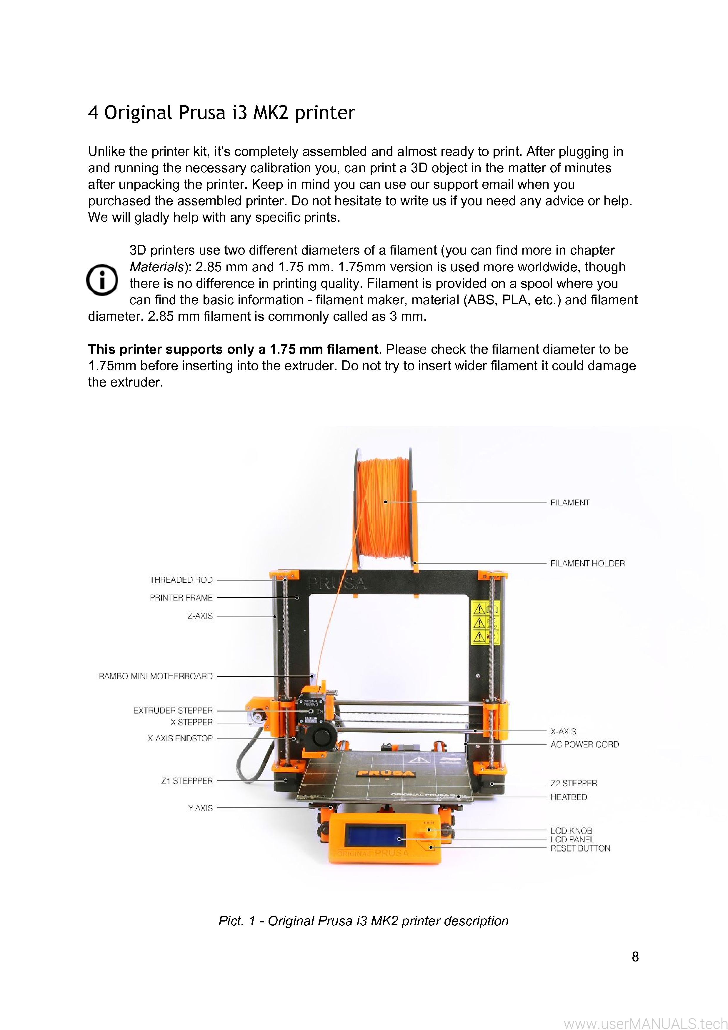 Original Prusa I3 MK2 Manual