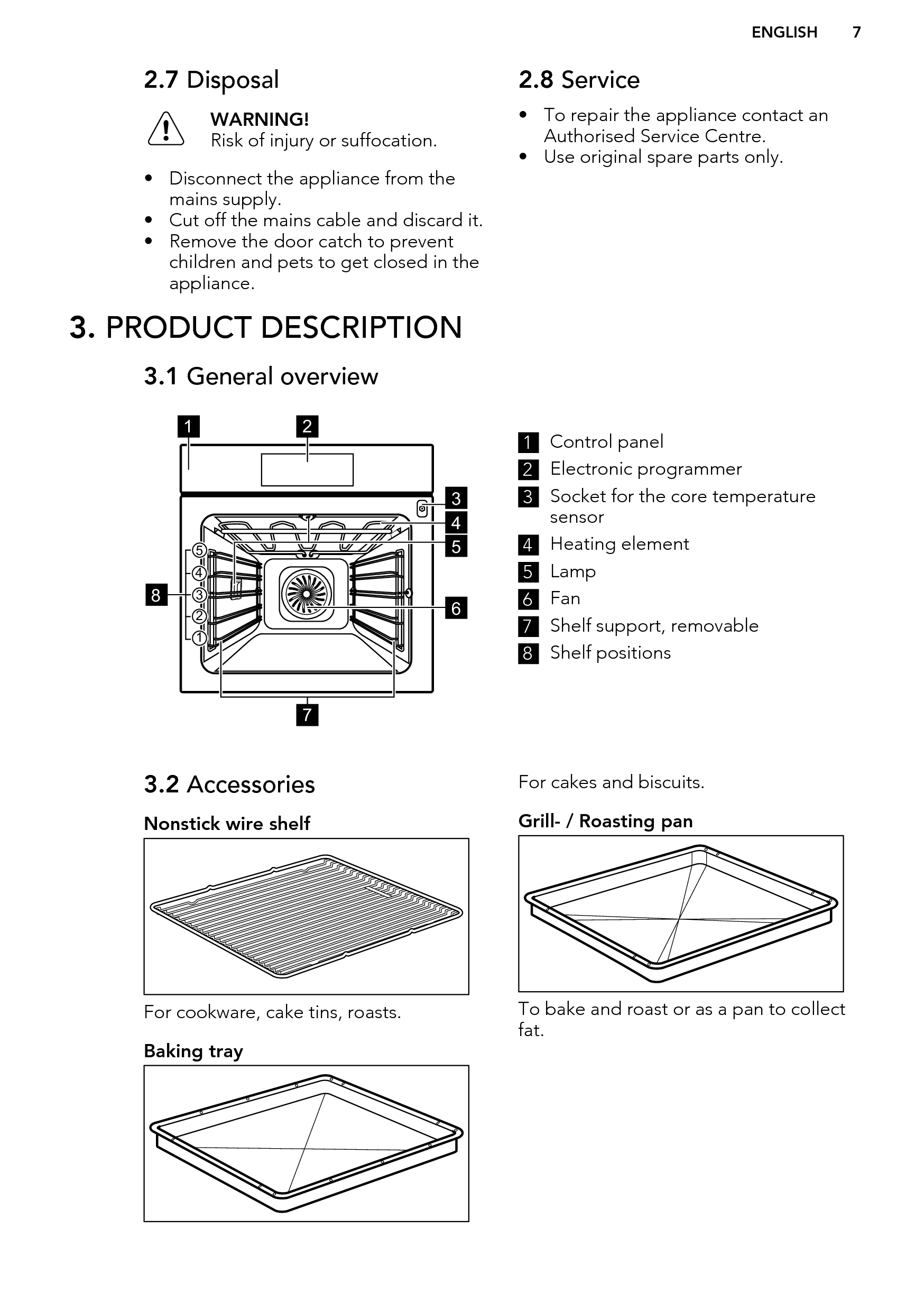 AEG Oven BP831460KM User Manual