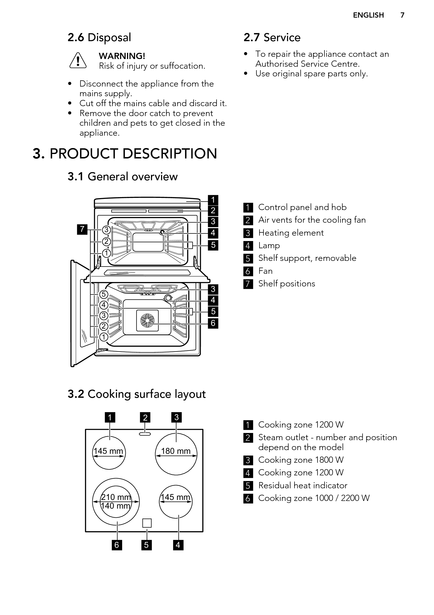 AEG Electric cooker 41102VMN User Manual