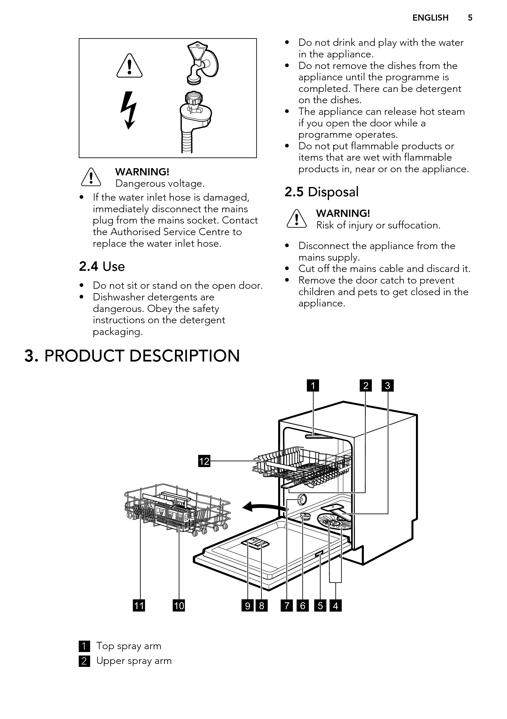 AEG Integrated dishwasher F66603VI0P User Manual