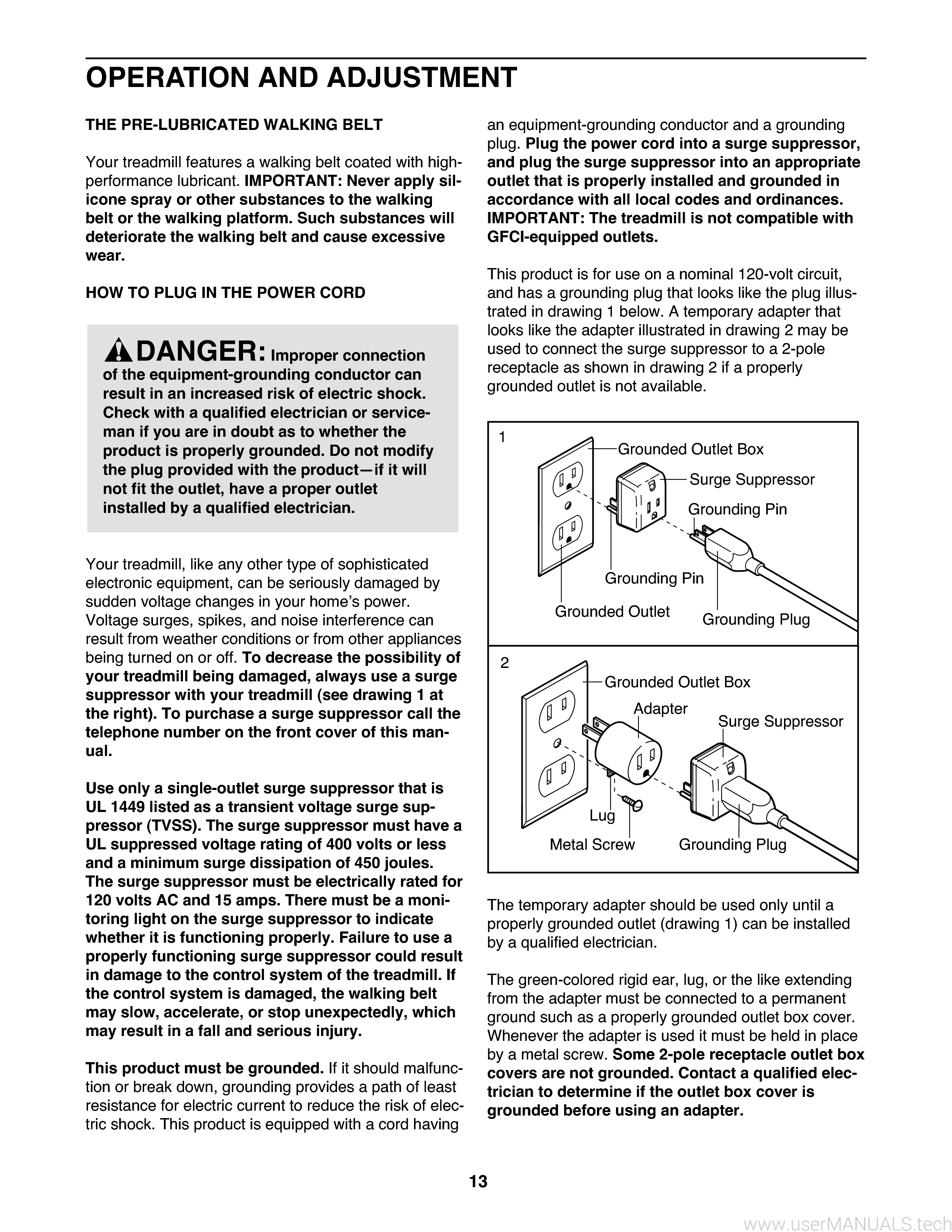 ProForm 7.0 Treadmill Manual, Page: 2