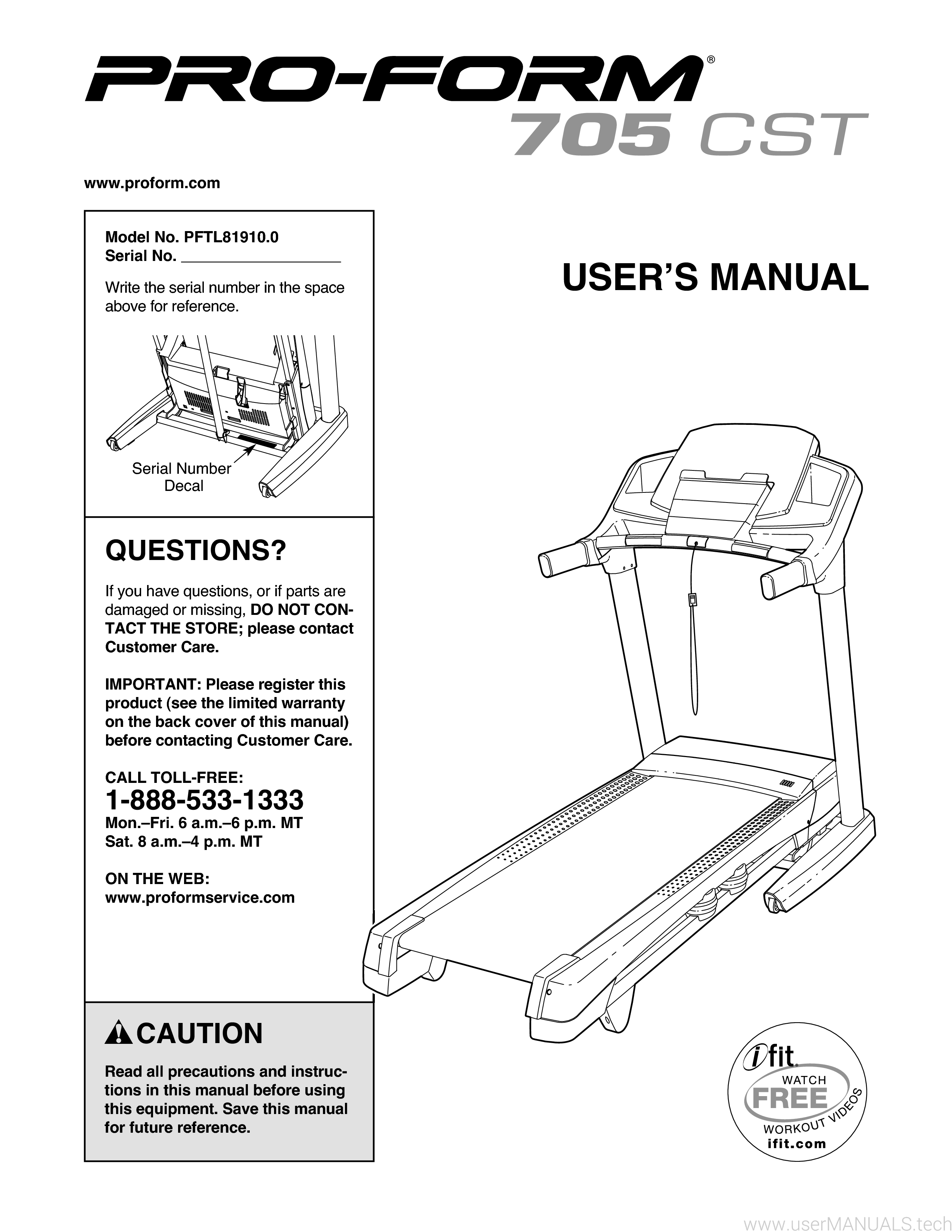 Proform Proshox 3 Manual