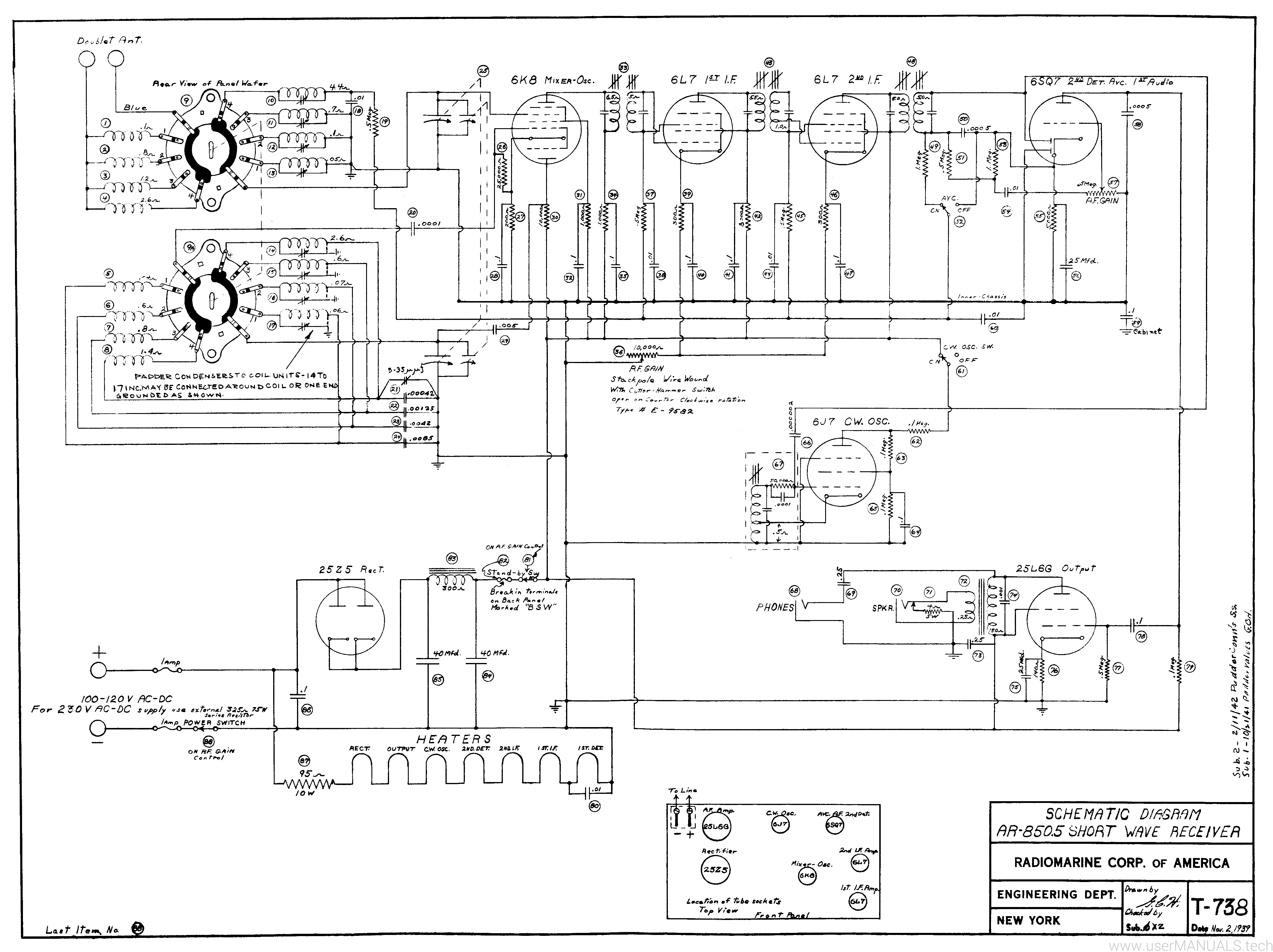 RCA AR-8505 Radio Reciever Instructions Manual